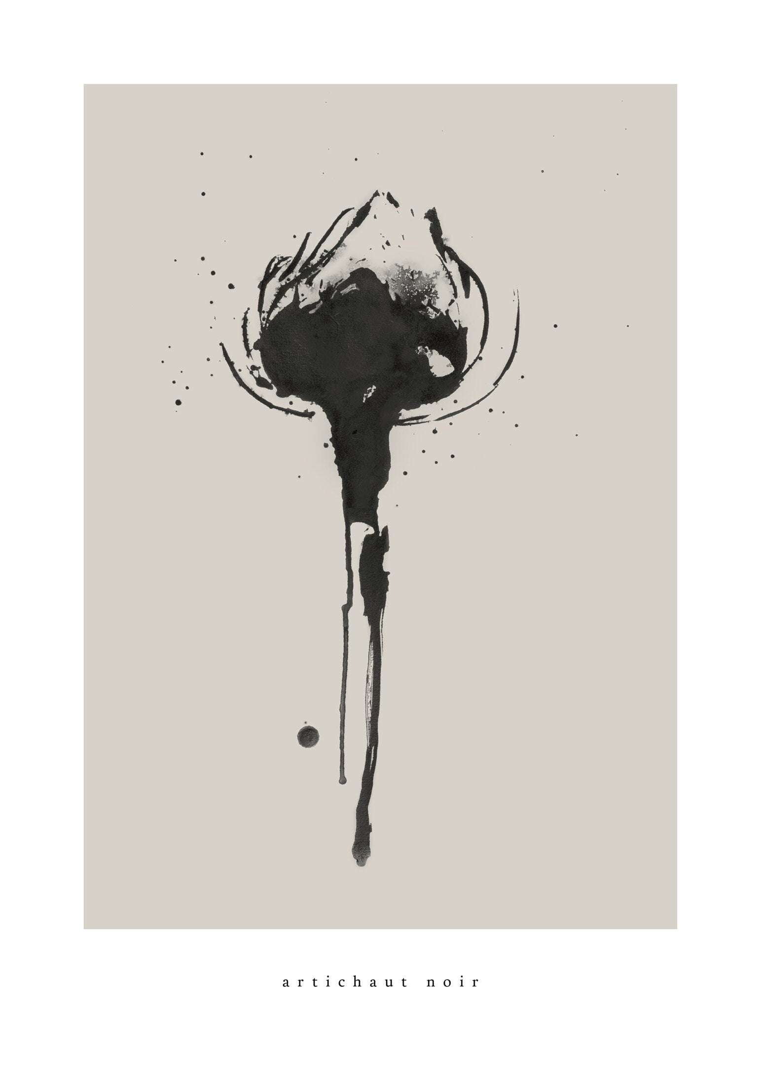 Kronärtskocka poster beige