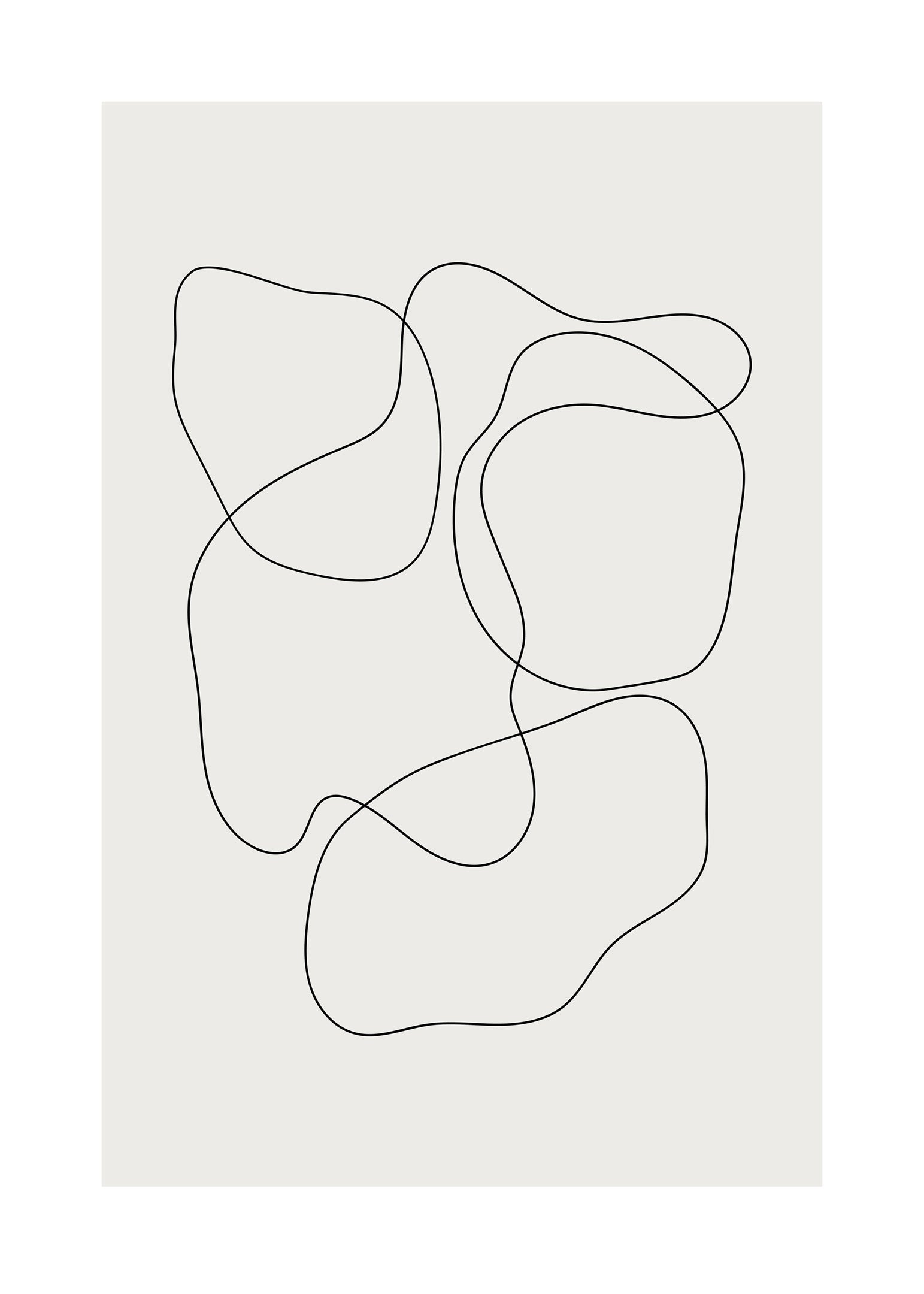 Abstrakt poster med runda former