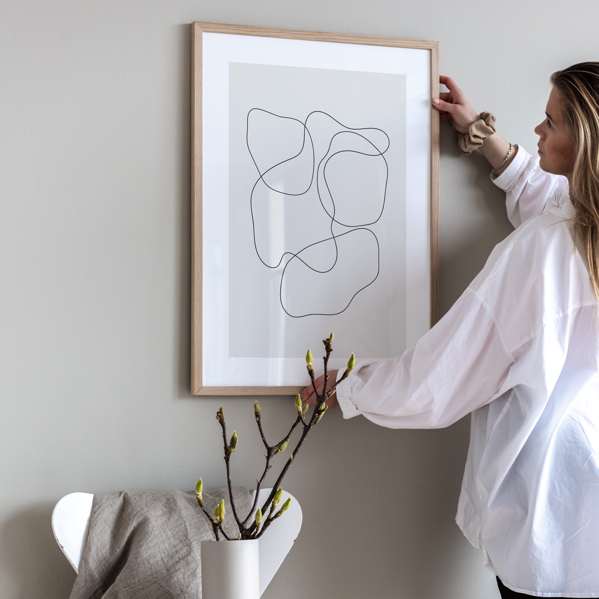 Abstrakt poster med runda former