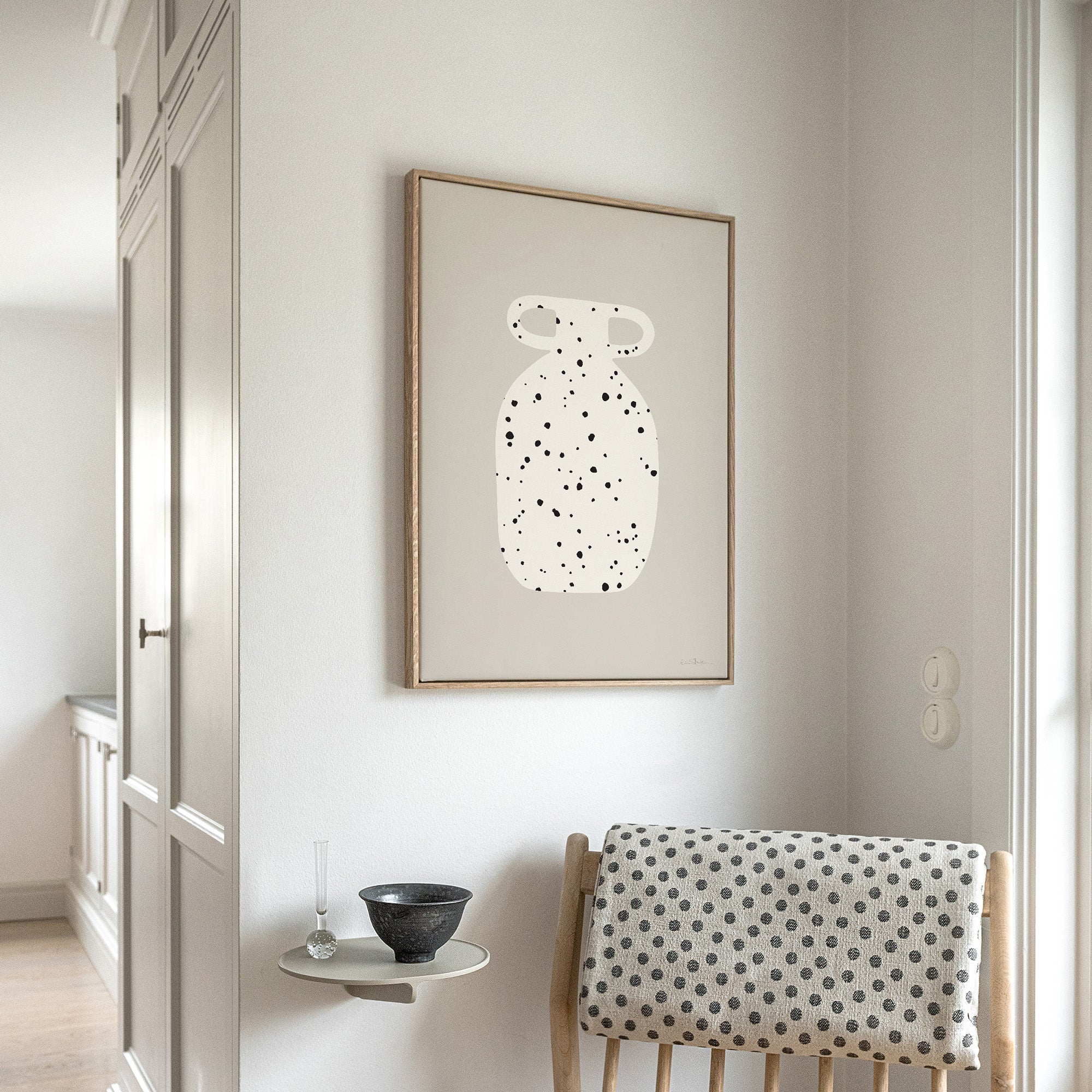 Spotted vase canvas art