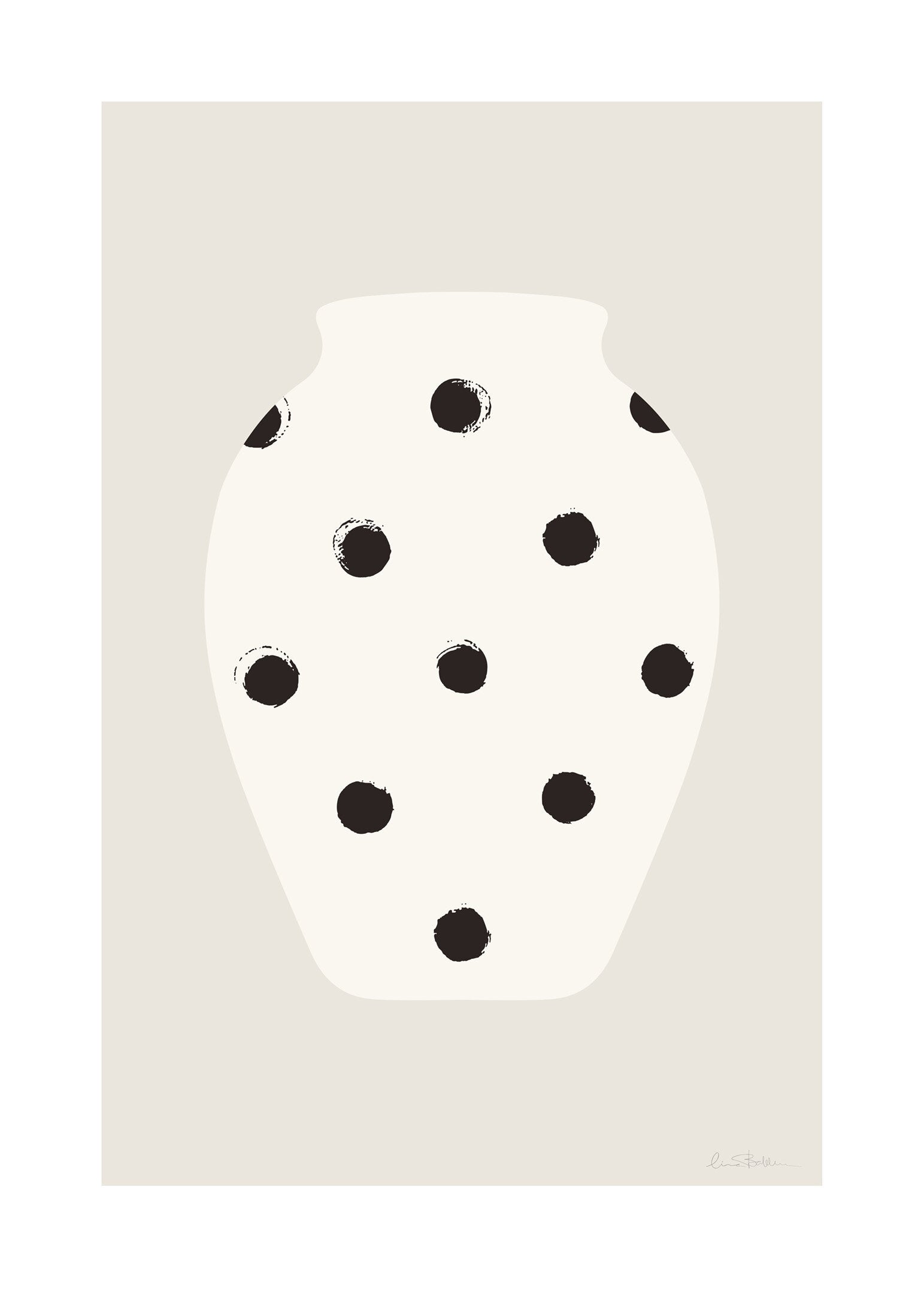 Prickmönstrad vas poster