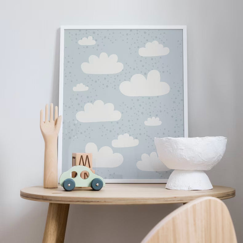 Busväder blå poster