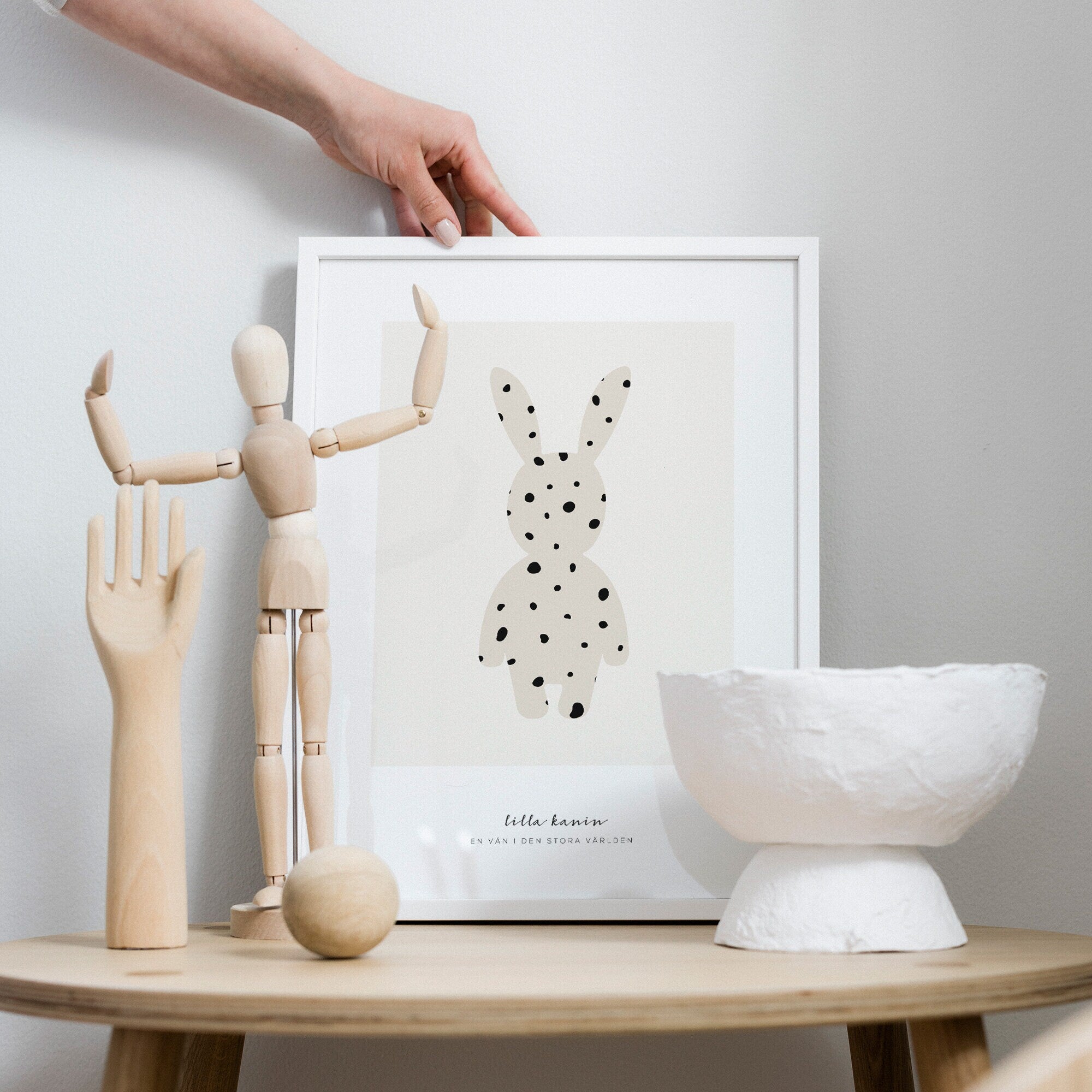 Lilla kanin fläckig poster