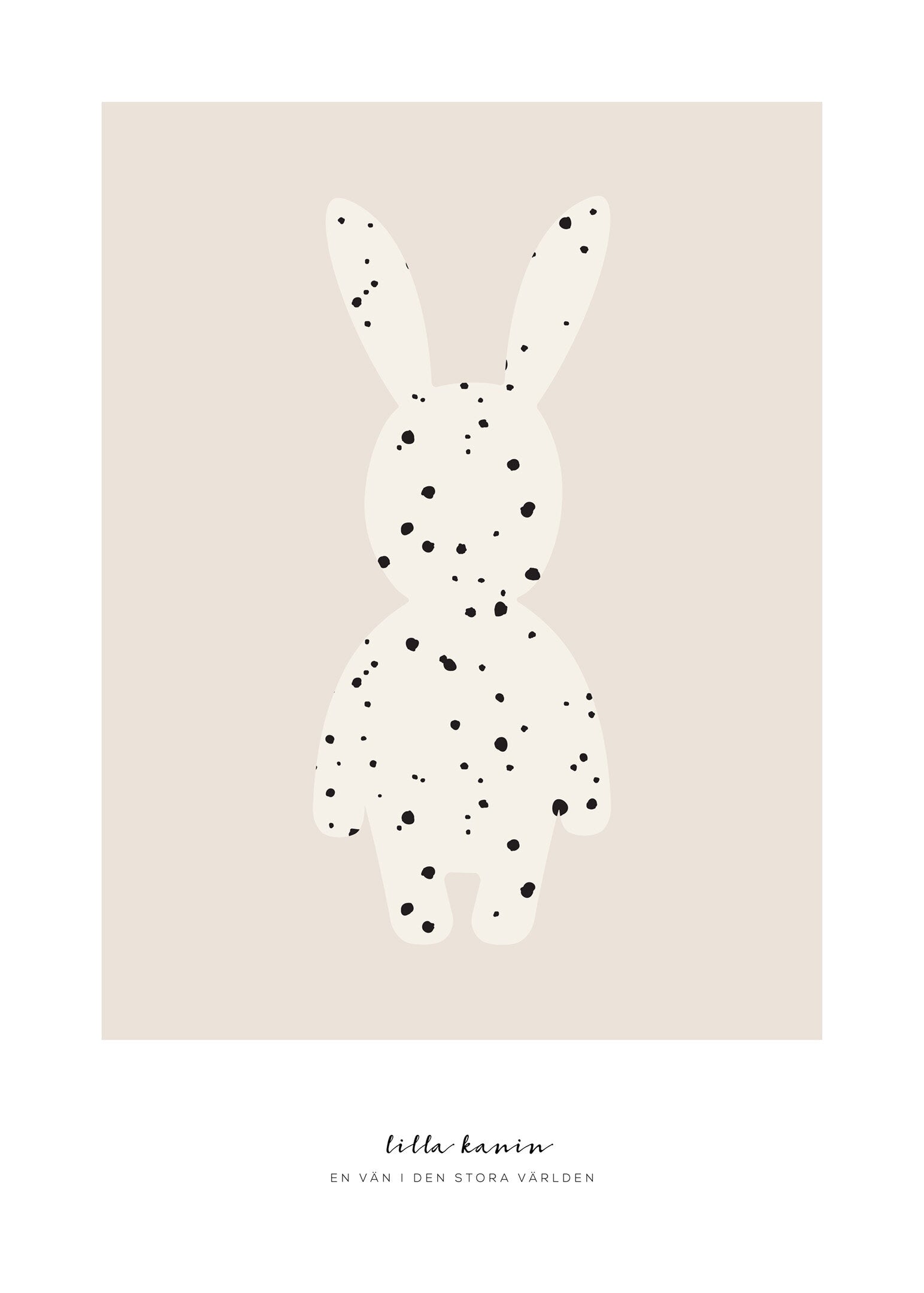 Lilla kanin beige poster