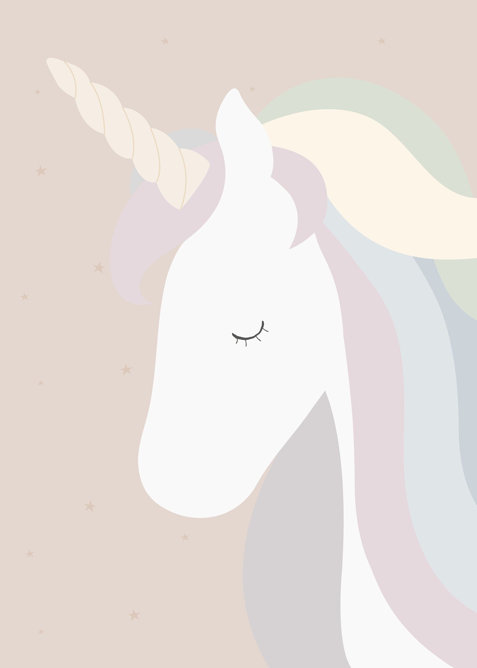 Unicorn and stars poster