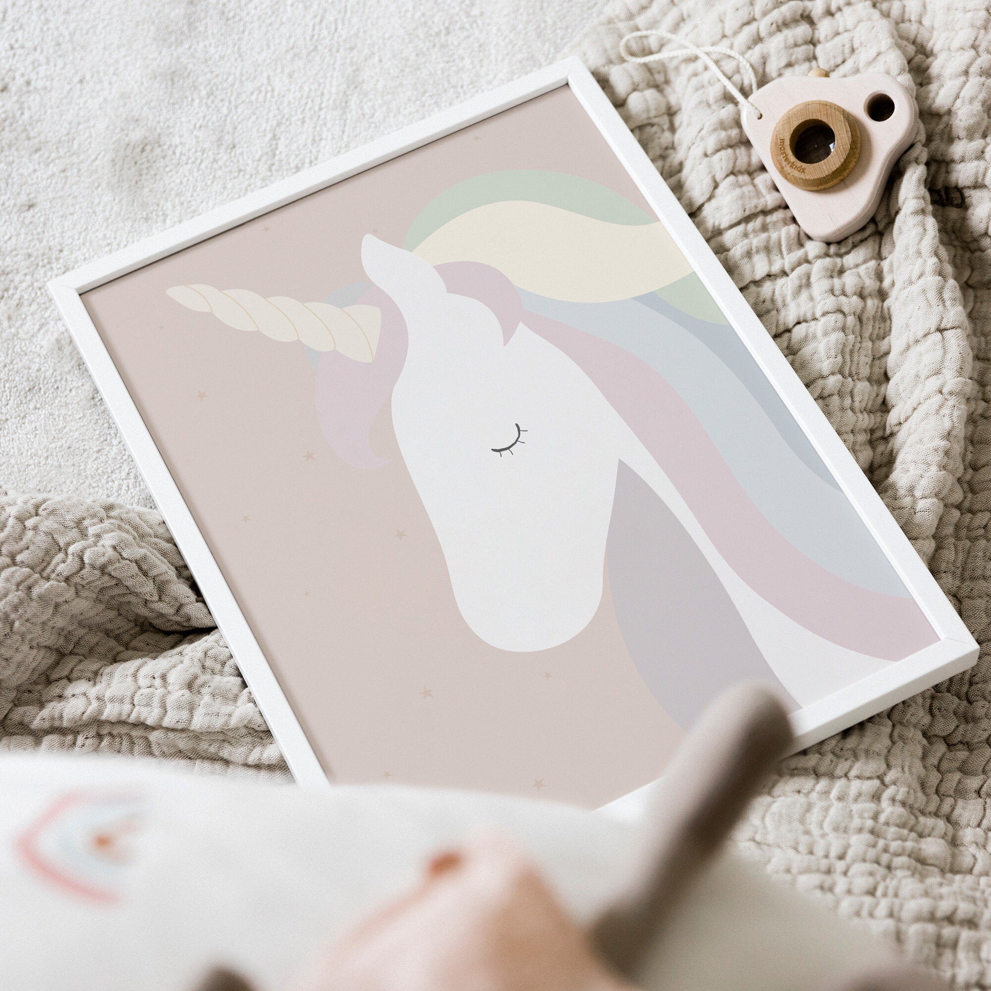 Unicorn and stars poster