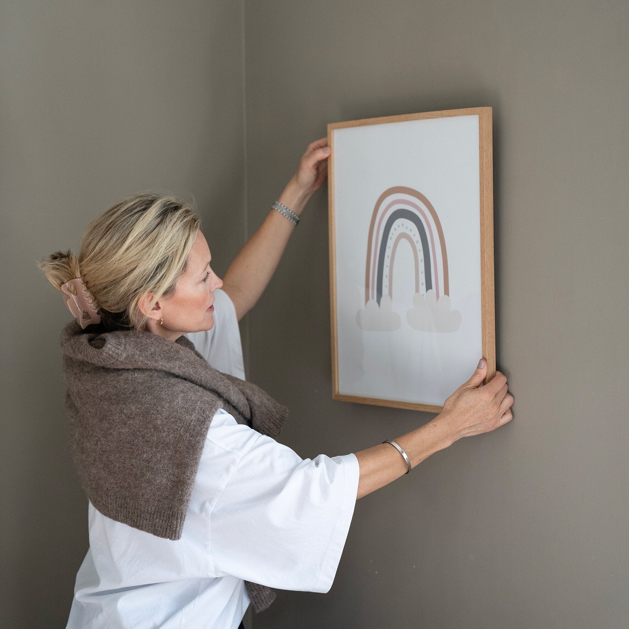 Regnbåge på moln poster