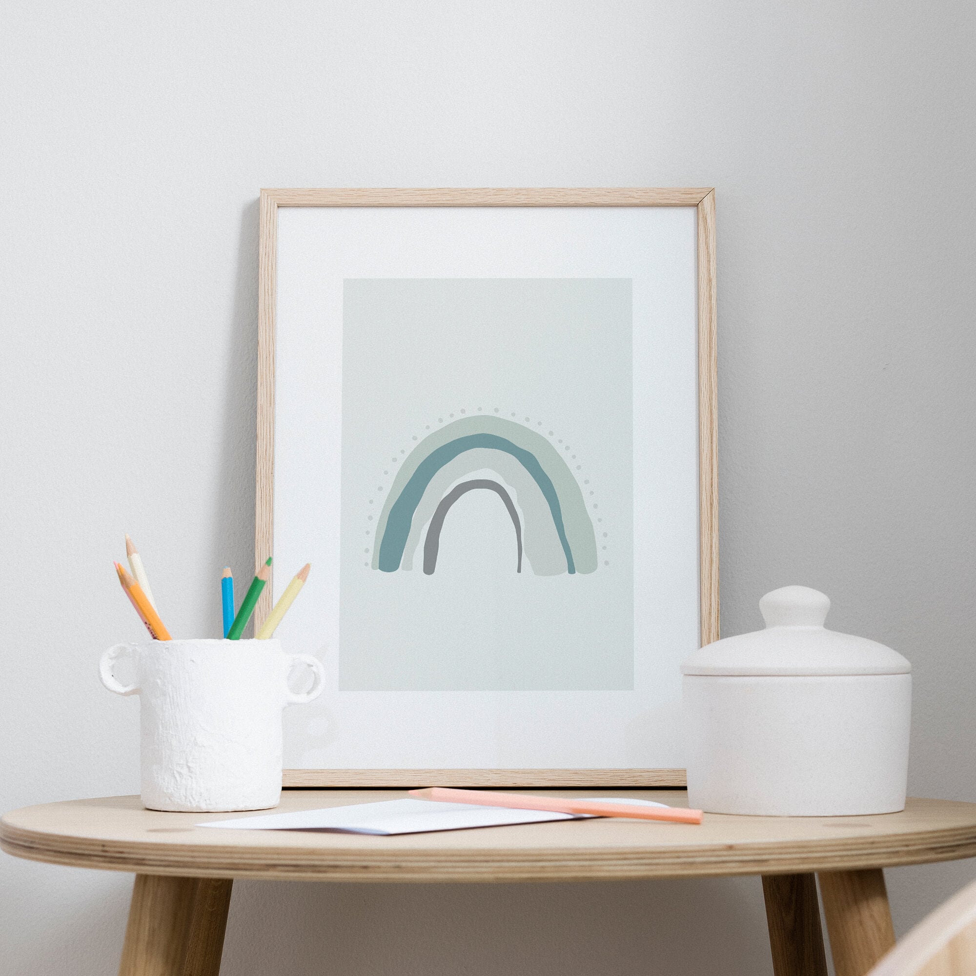 Liten grön regnbåge poster