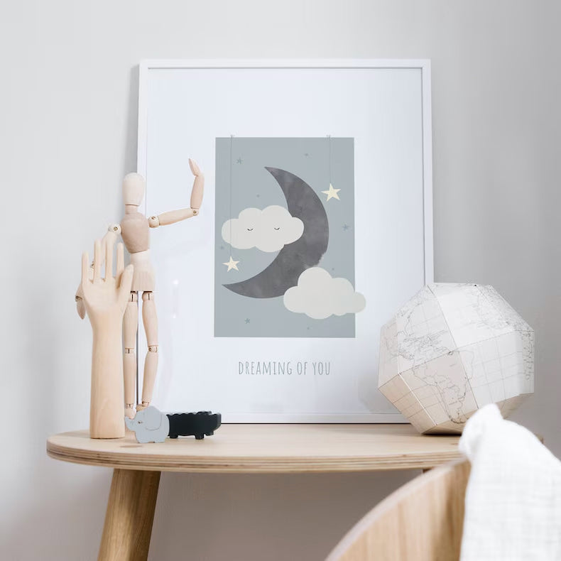 Dröm sött blå poster