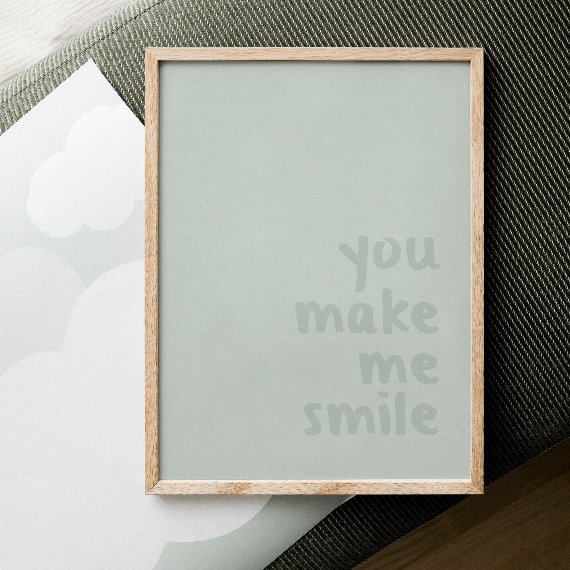 You make me smile grön poster