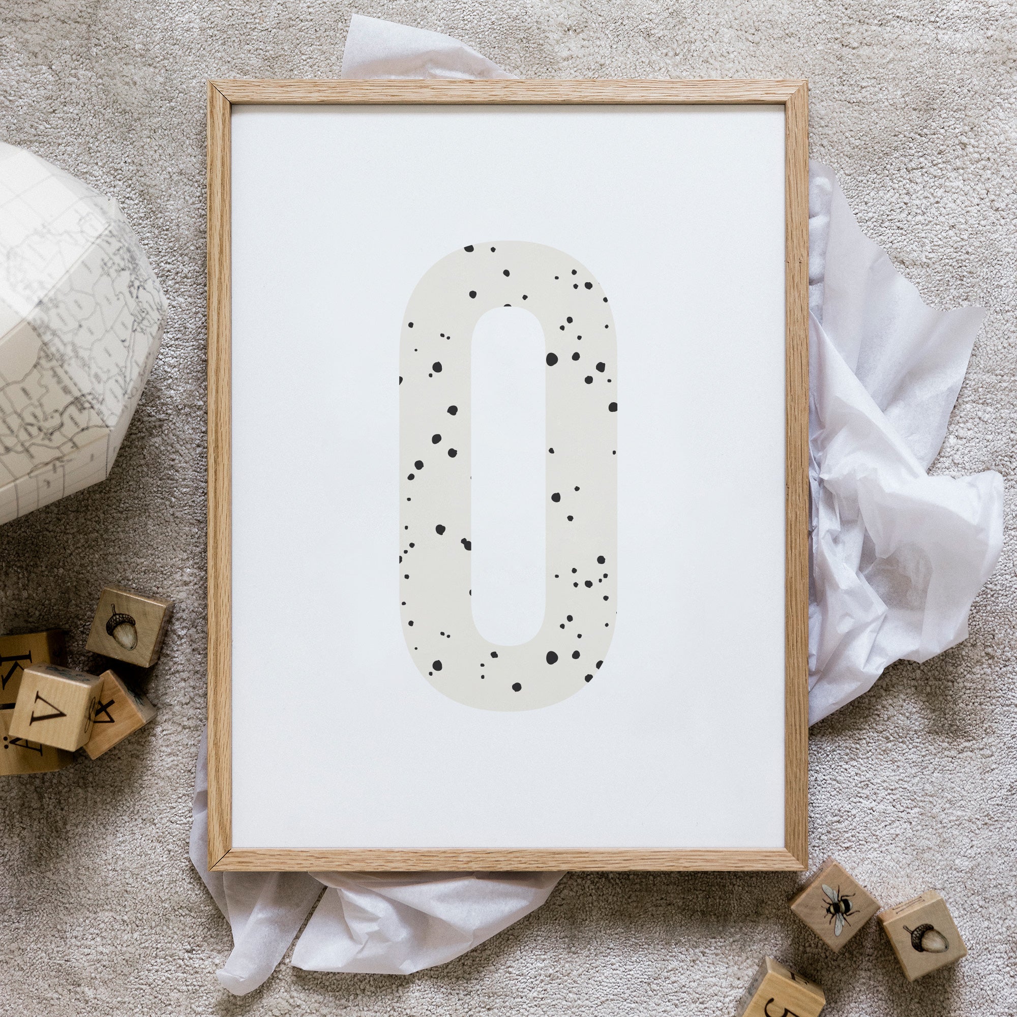 Bokstavstavla små prickar - O-Ö