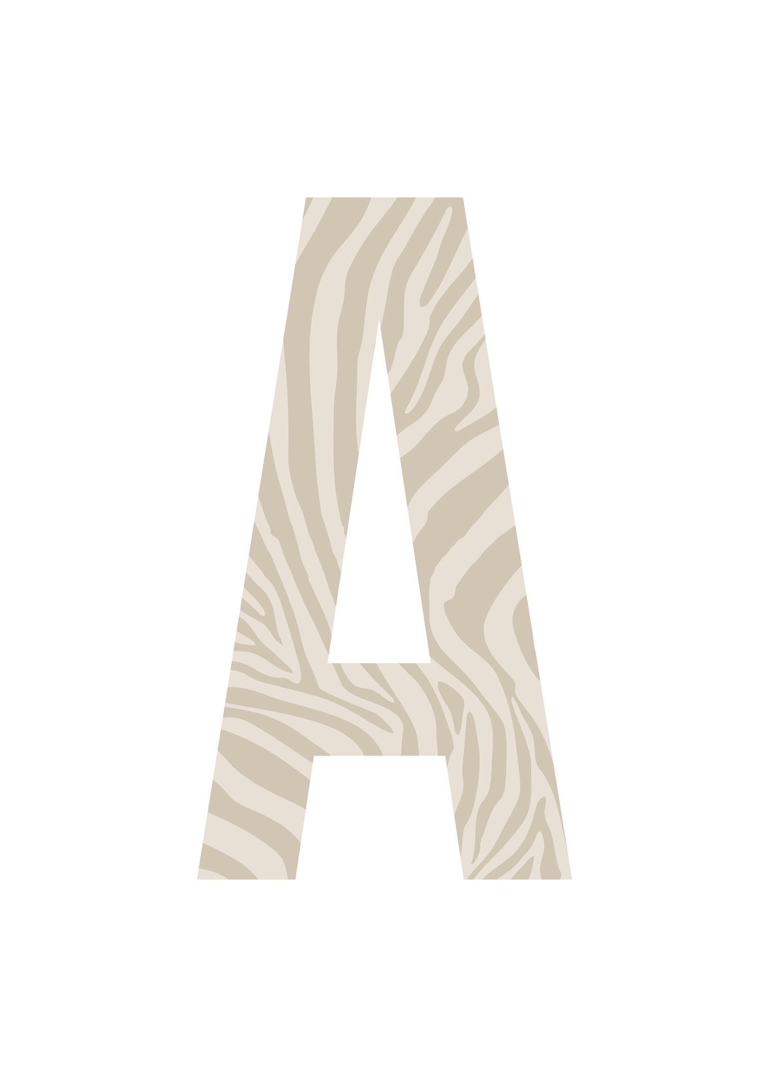 Bokstavstavla zebra - A-N