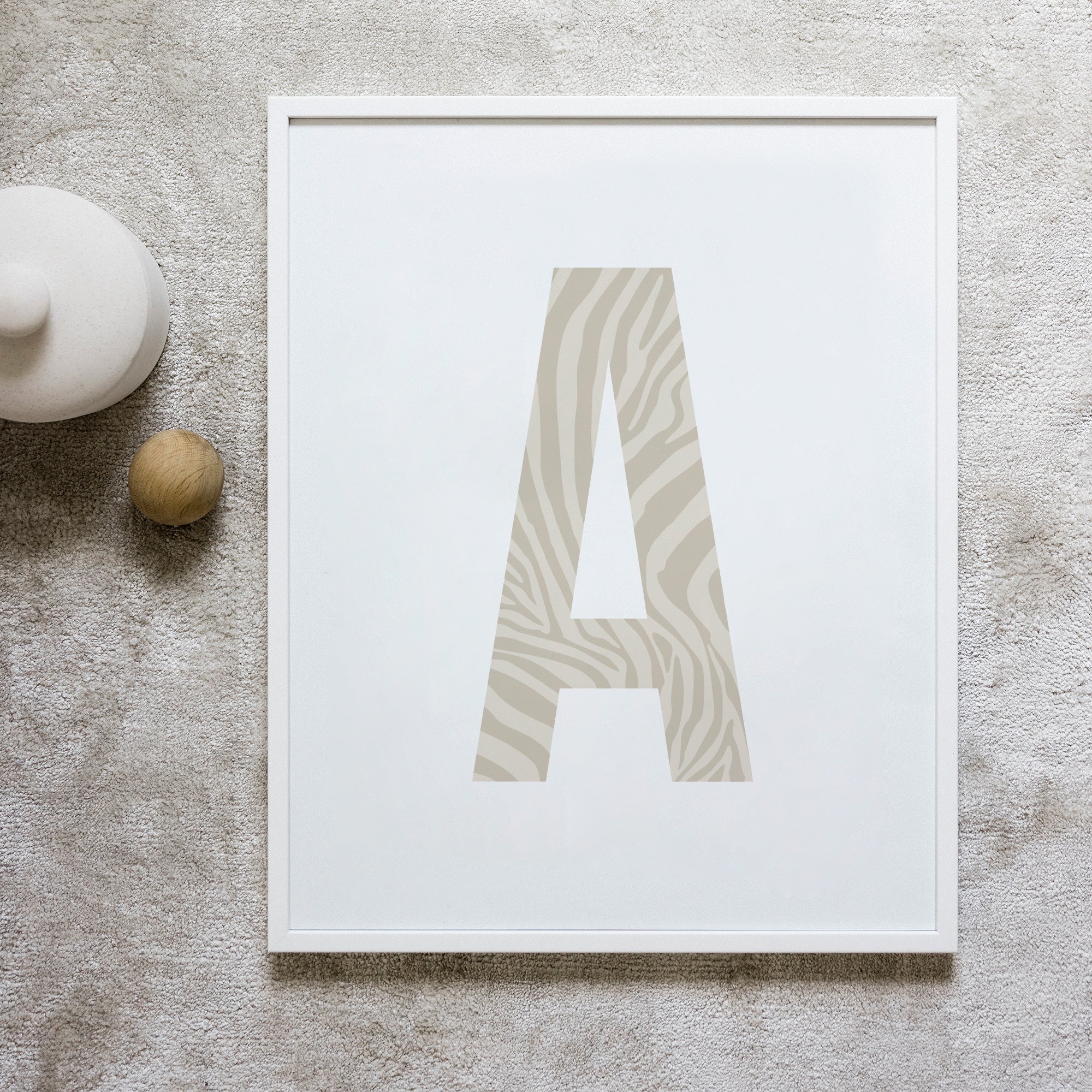 Bokstavstavla zebra - A-N