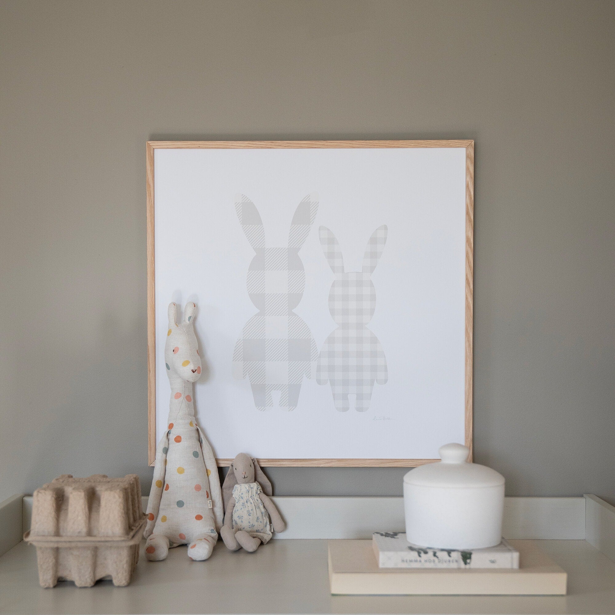 Kaninkompisar rutig poster