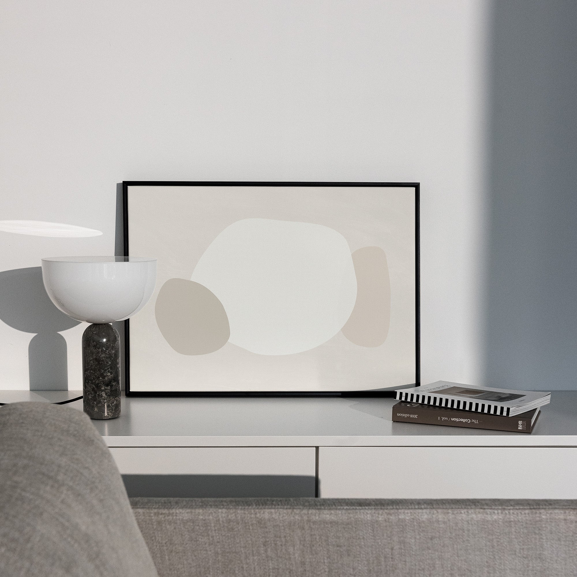 Formstark beige canvastavla