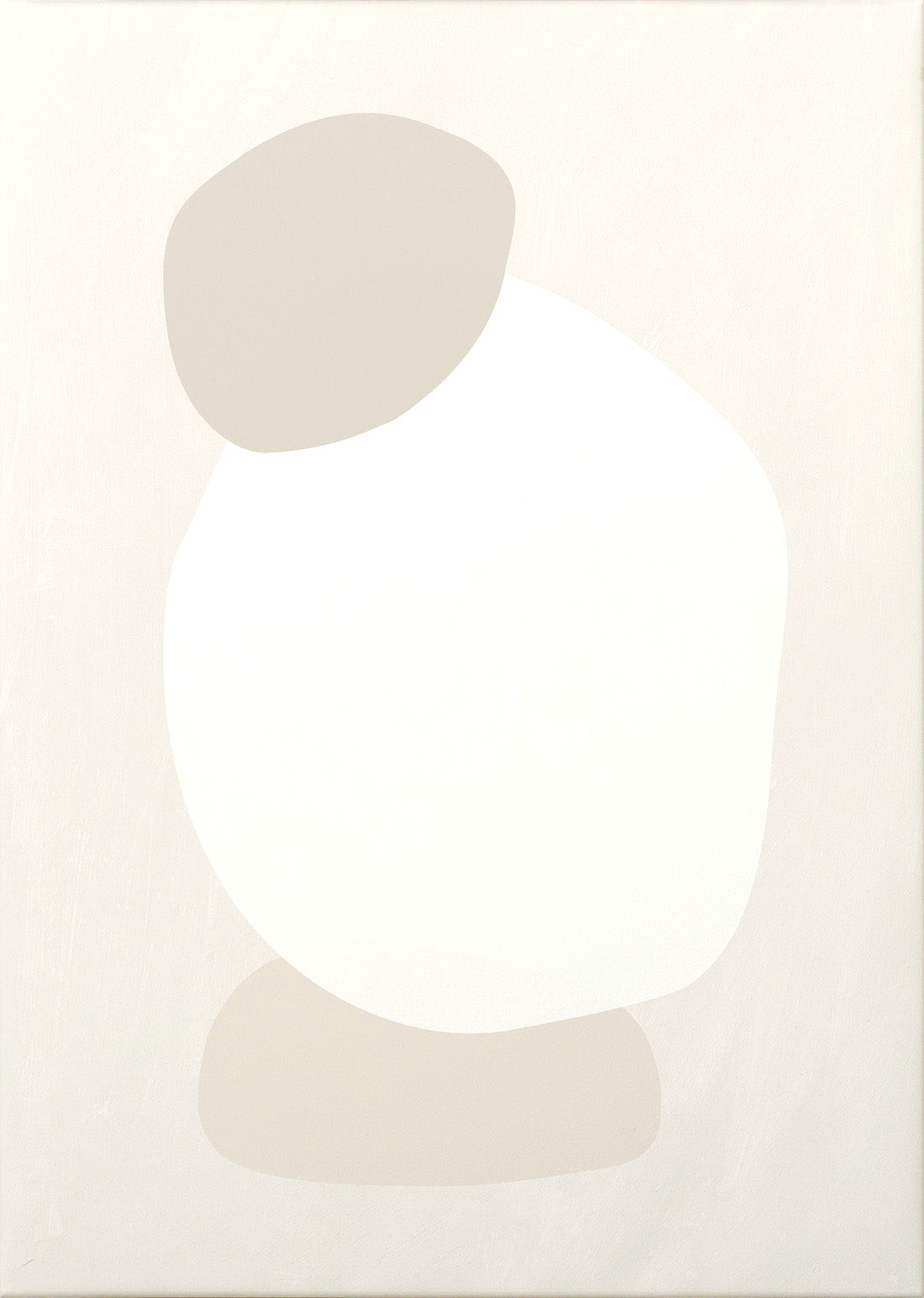 Formstark beige canvastavla