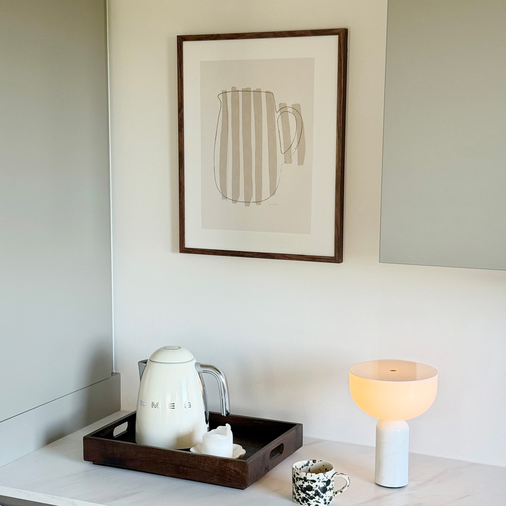 Striped carafe poster