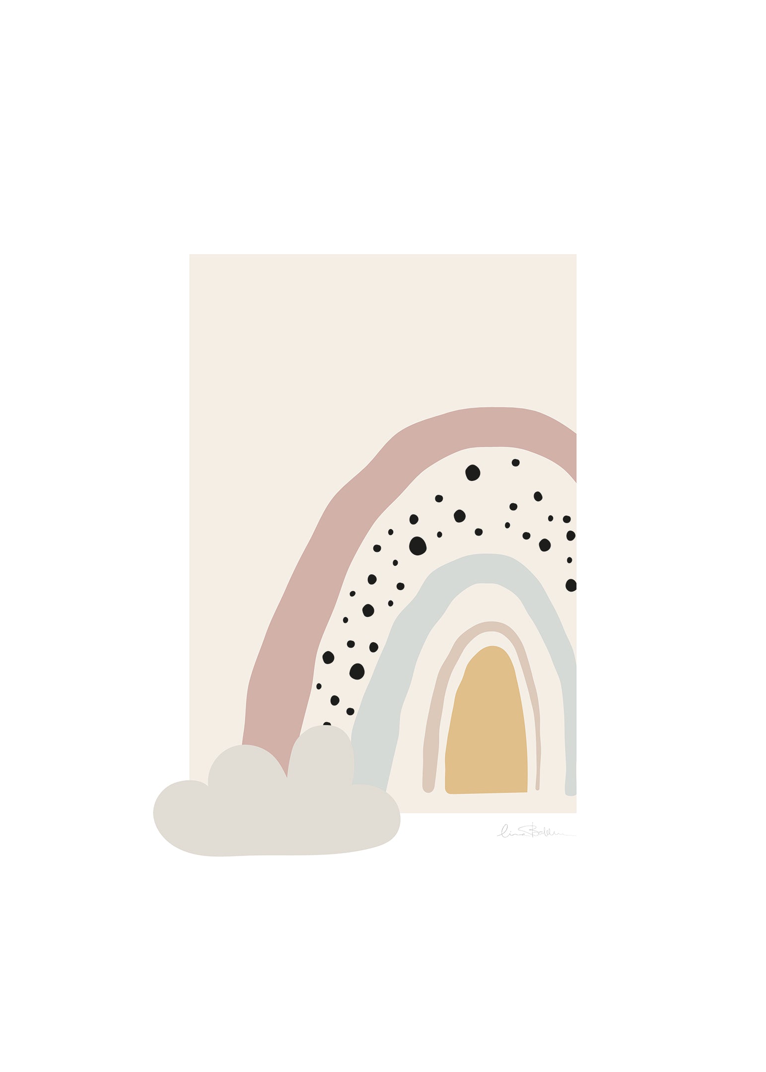 Regnbåge i pastell poster