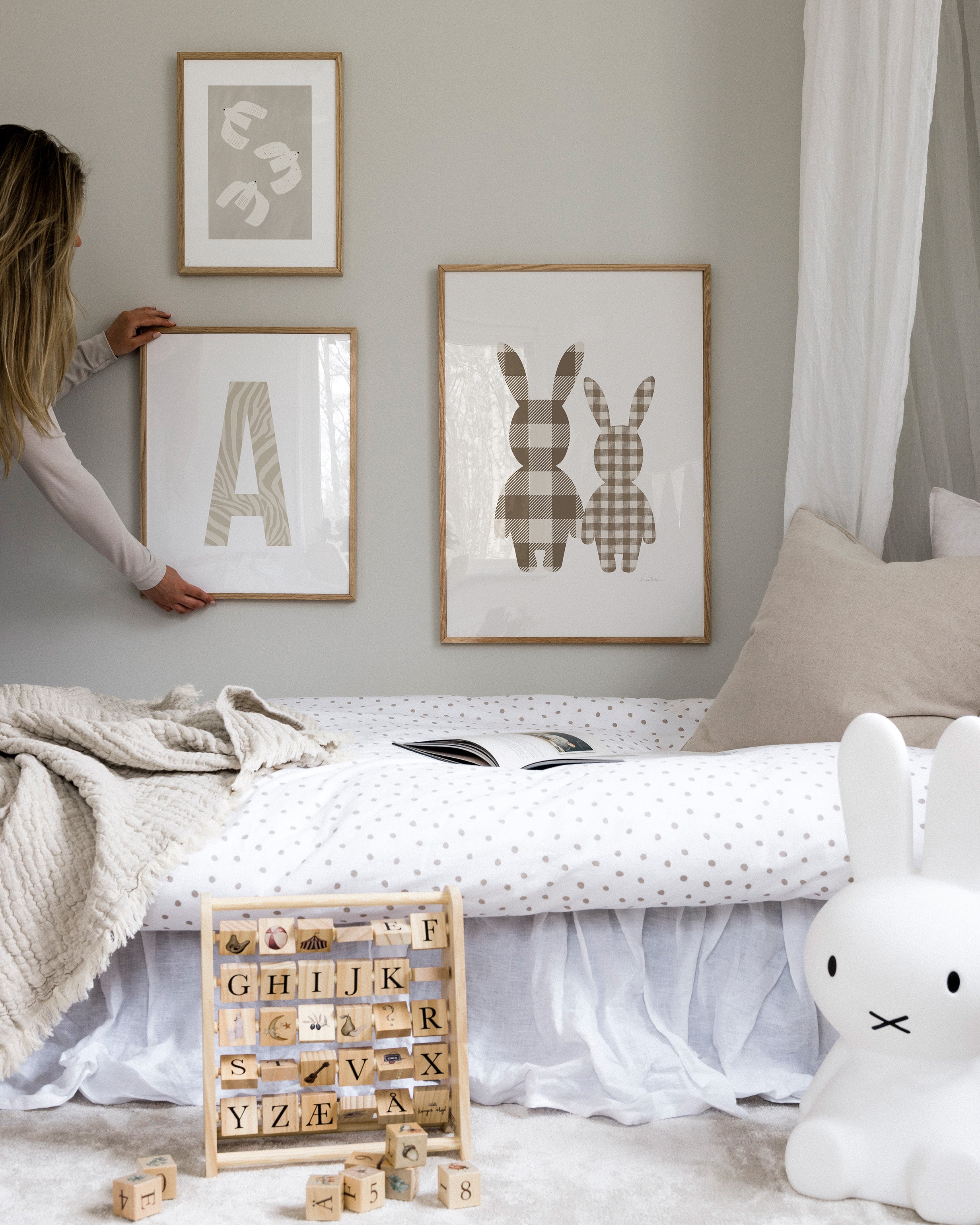 Kaninkompisar brun poster