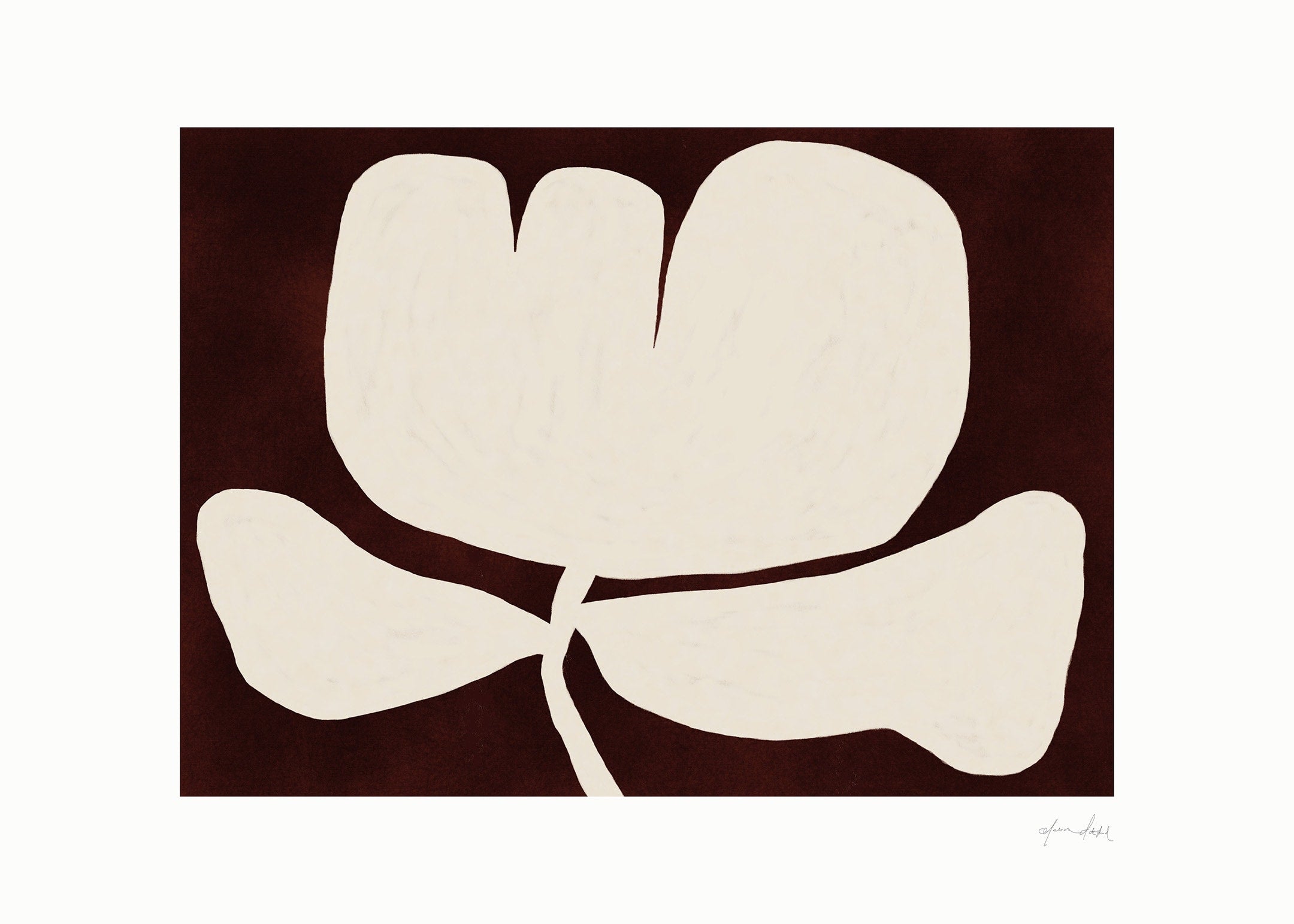 Stylish flower poster – Burgundy