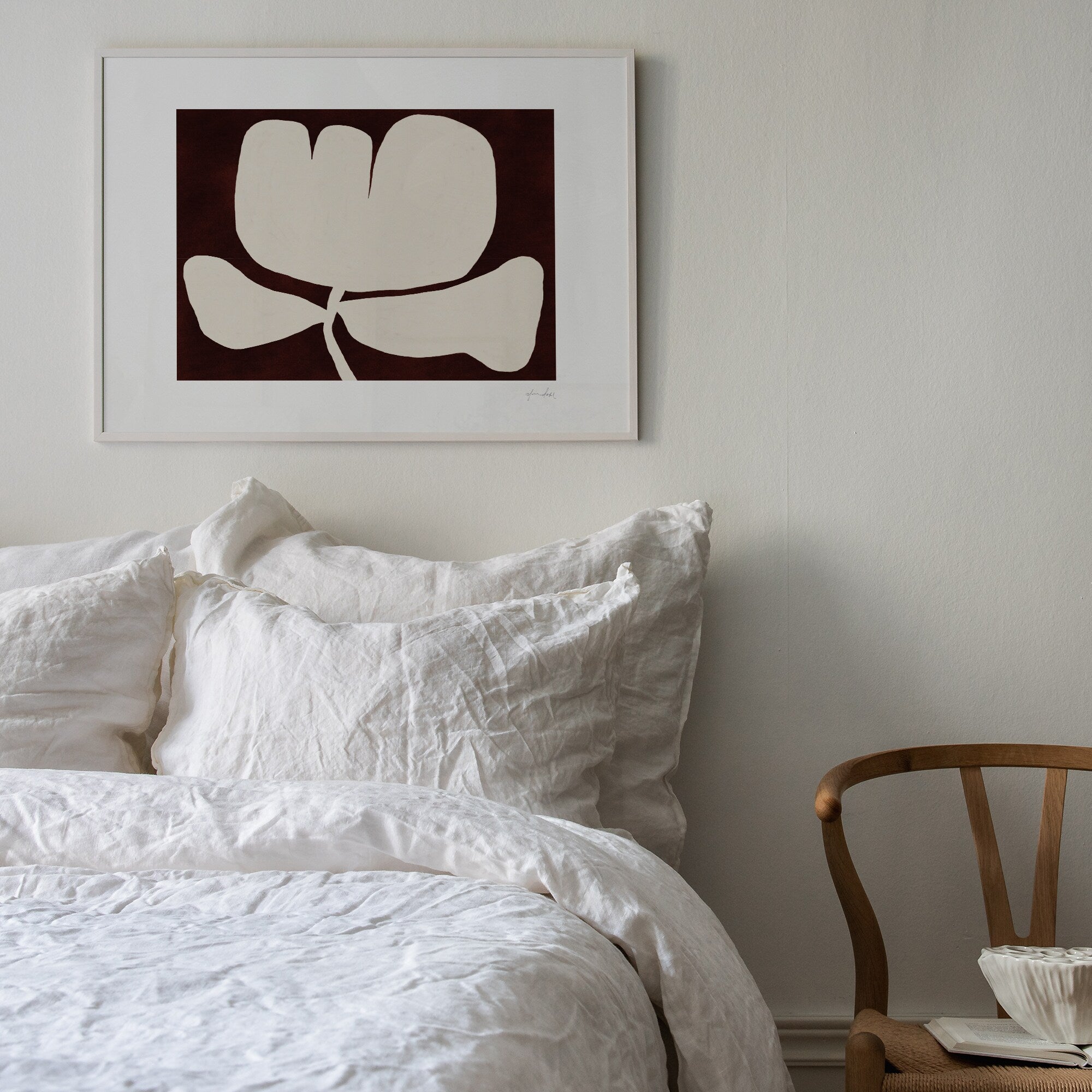 Stylish flower poster – Burgundy