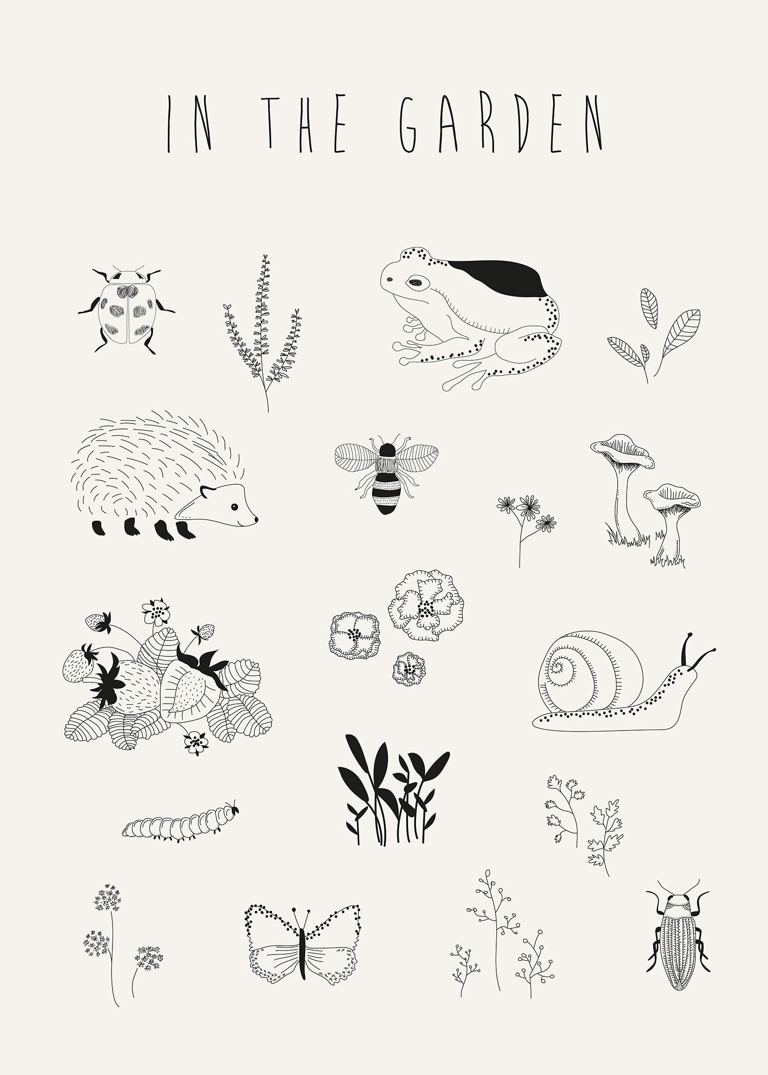 In the garden poster