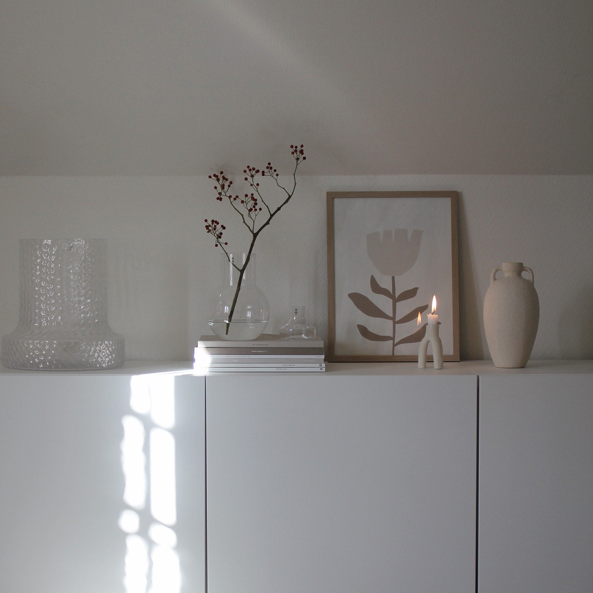 Beige botanik poster