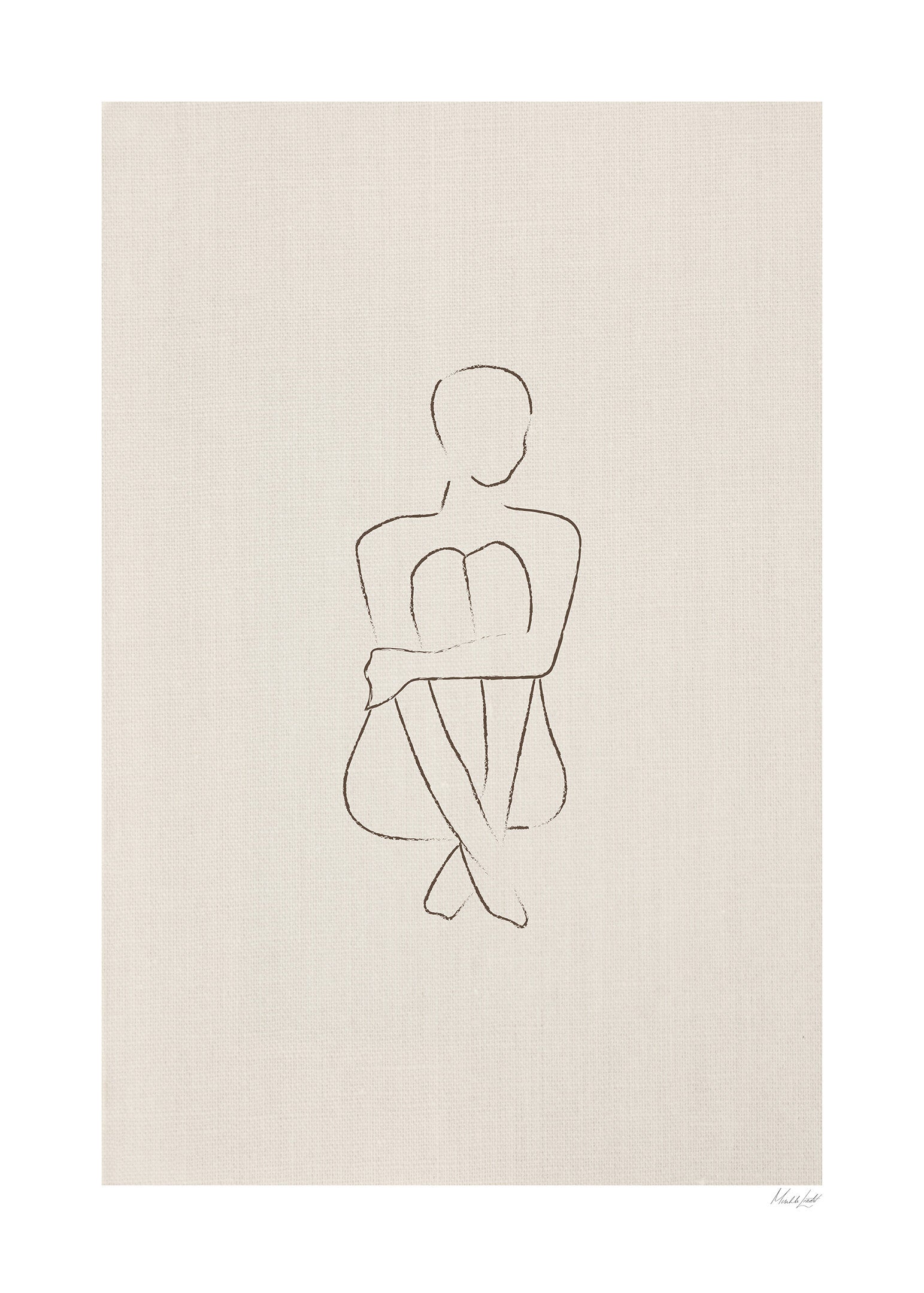 Peace of mind poster beige