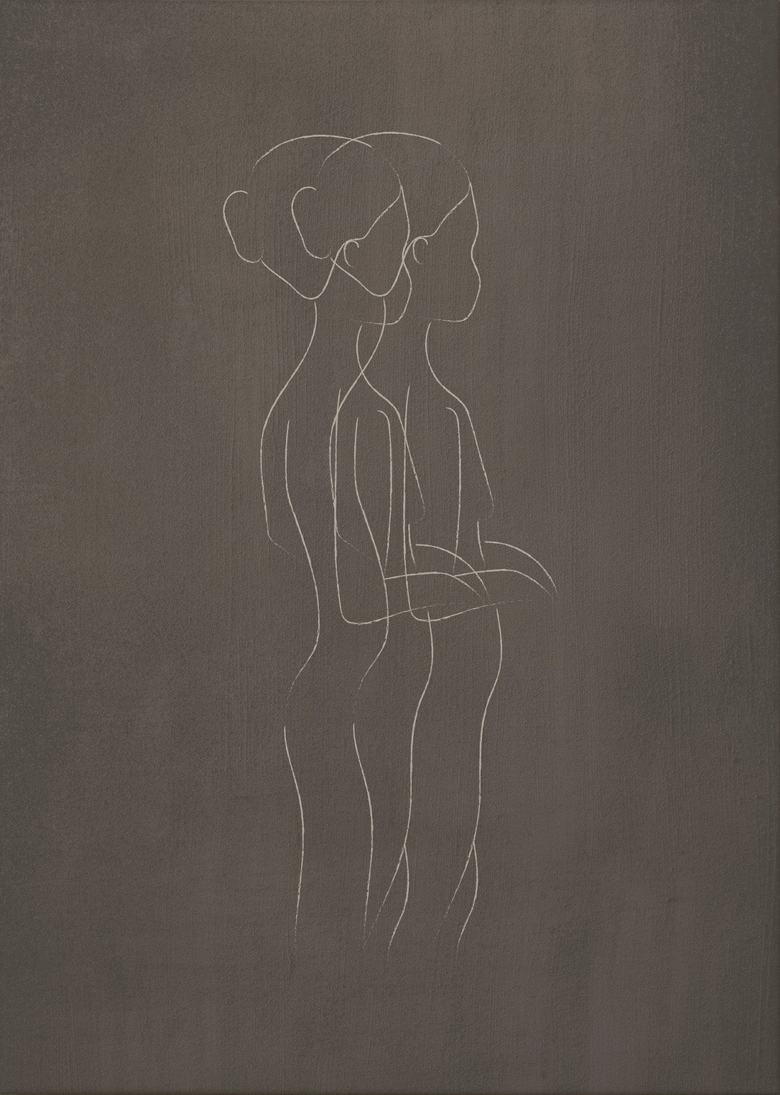 Kvinnliga former canvastavla