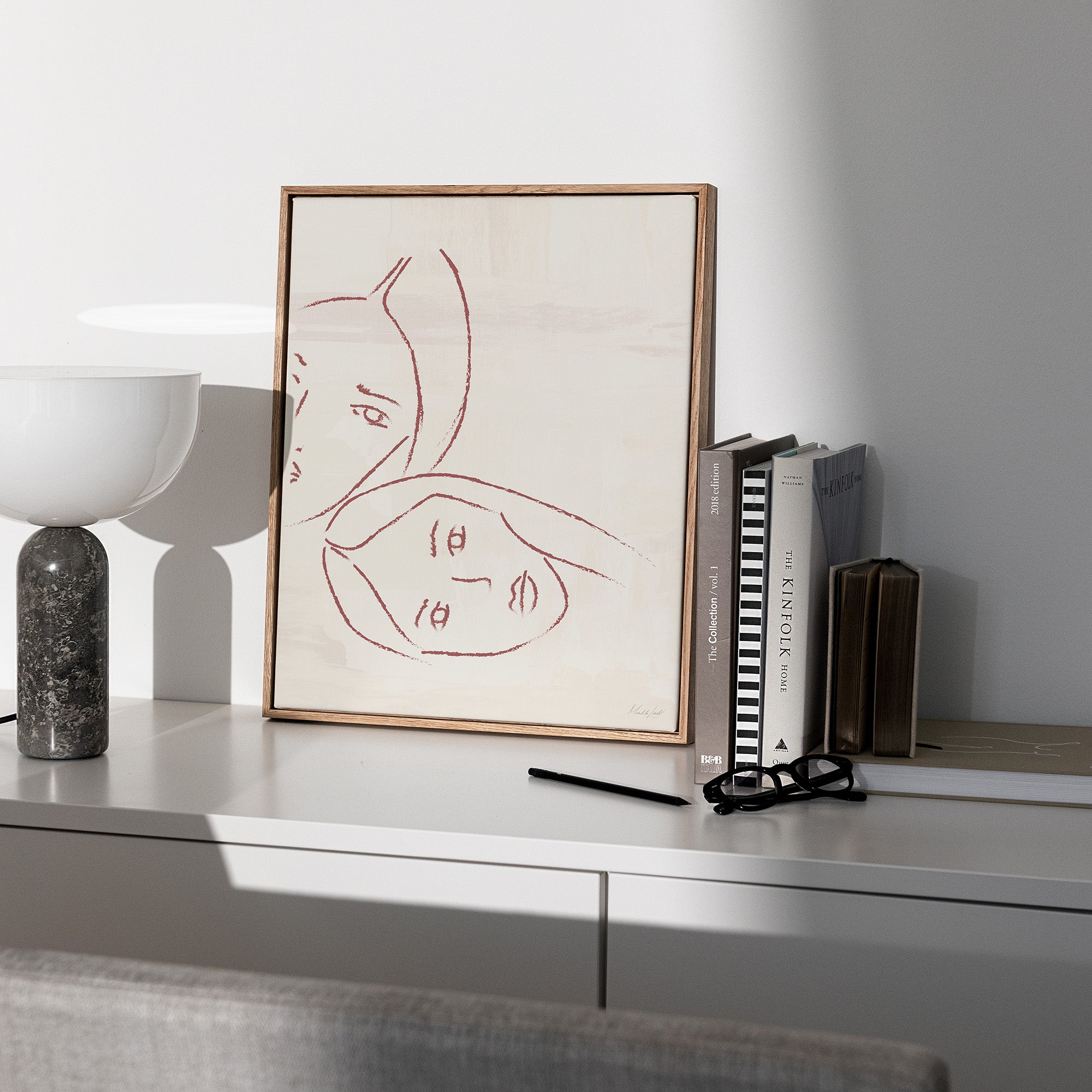 Trygghet beige canvastavla