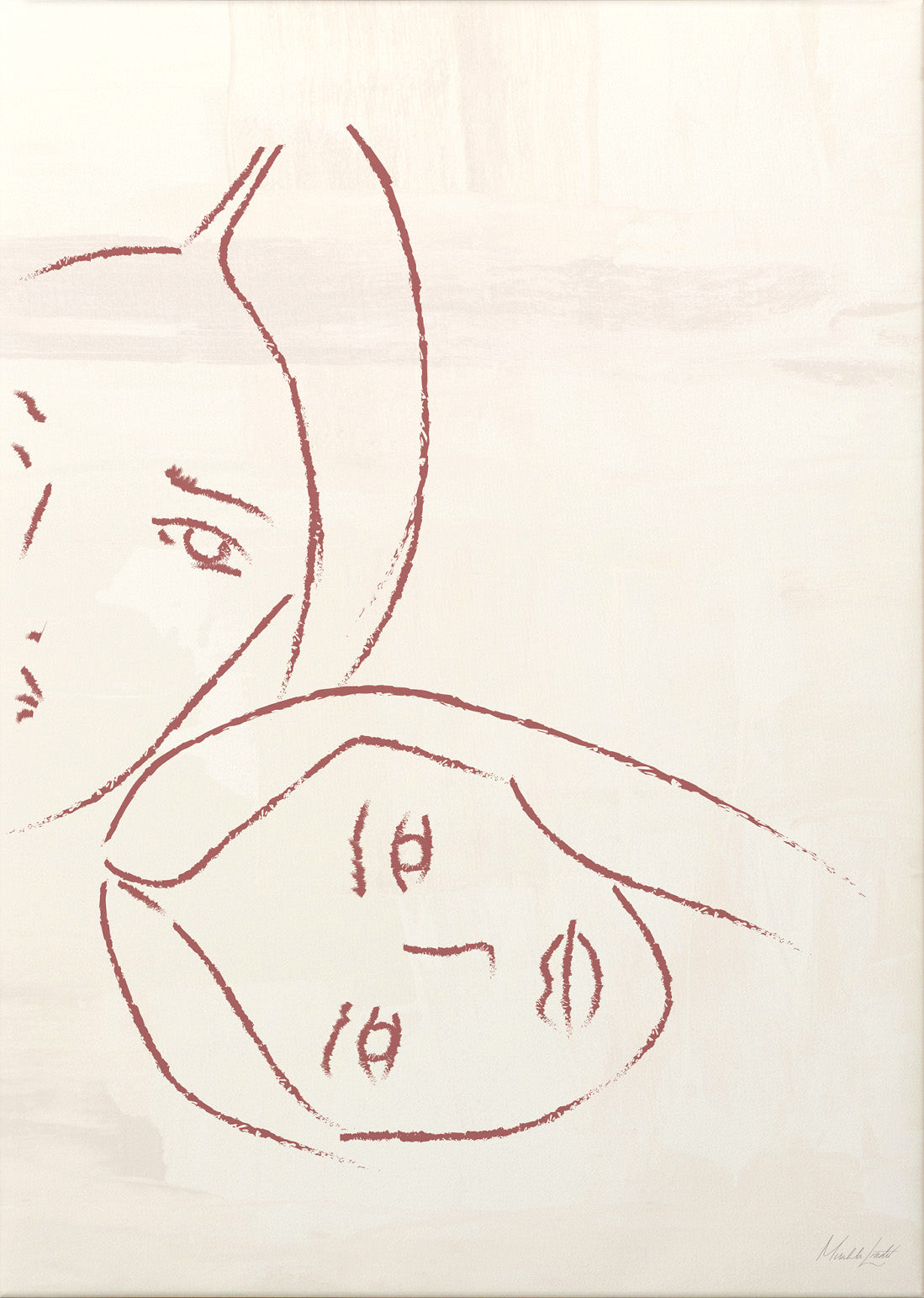 Trygghet beige canvastavla