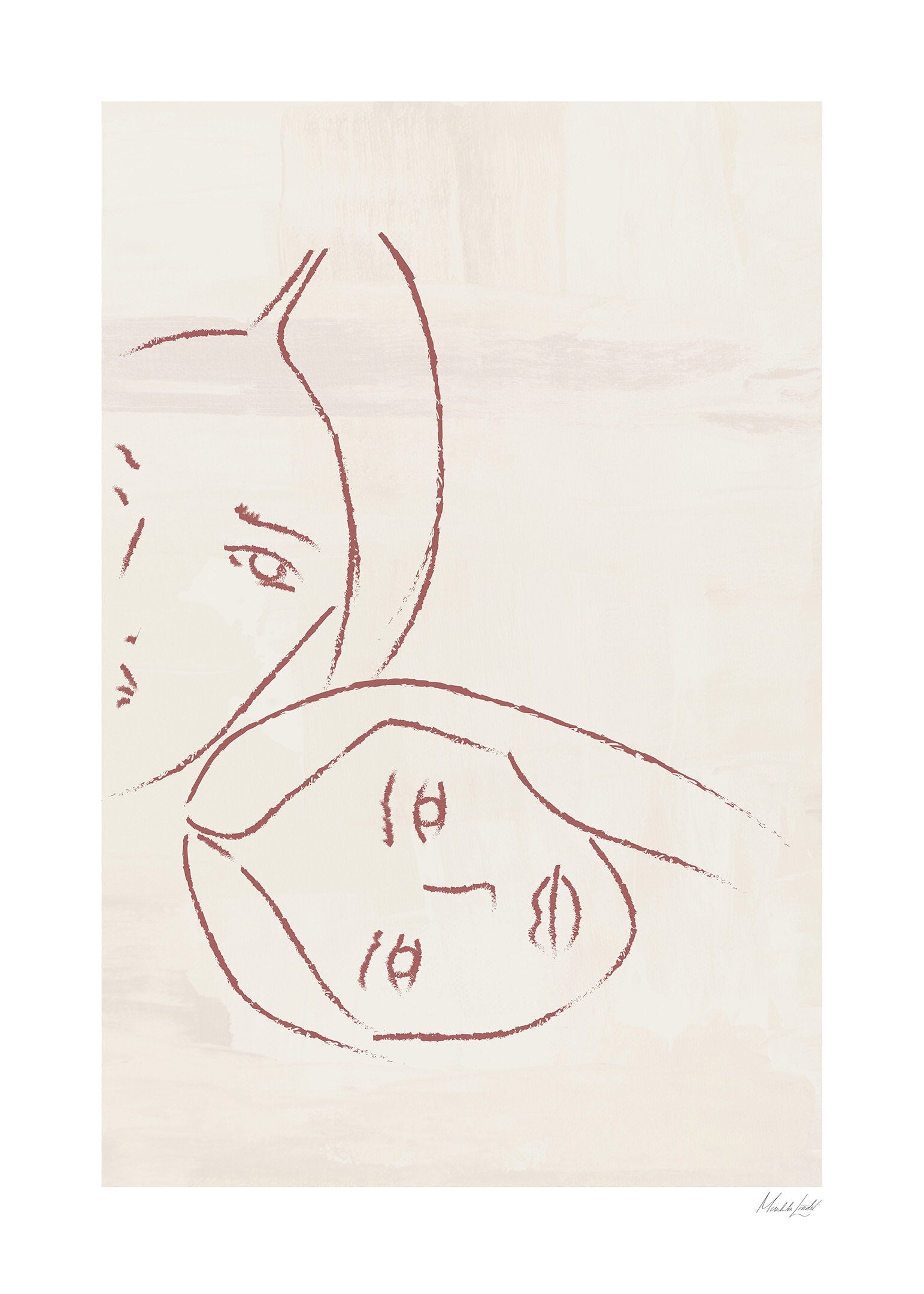 Safe place poster beige