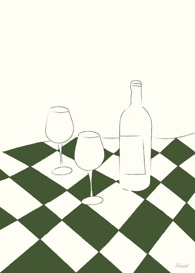 Check mate poster green