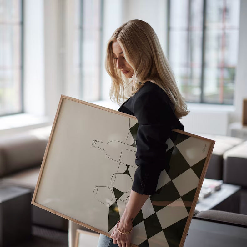 Check mate poster green