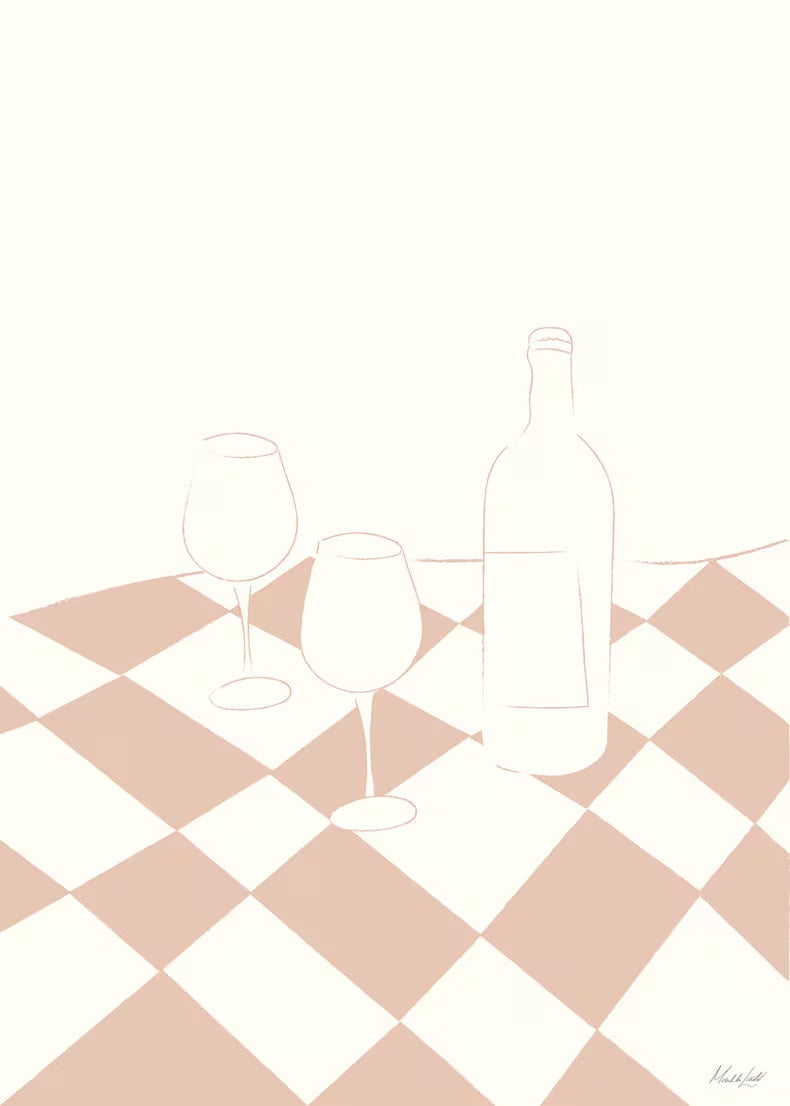 Check mate poster pink