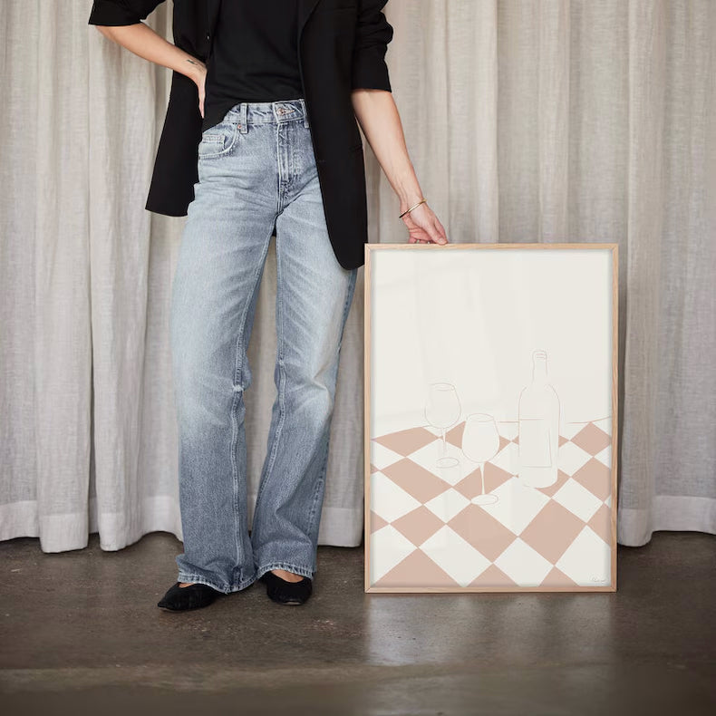 Check mate poster pink