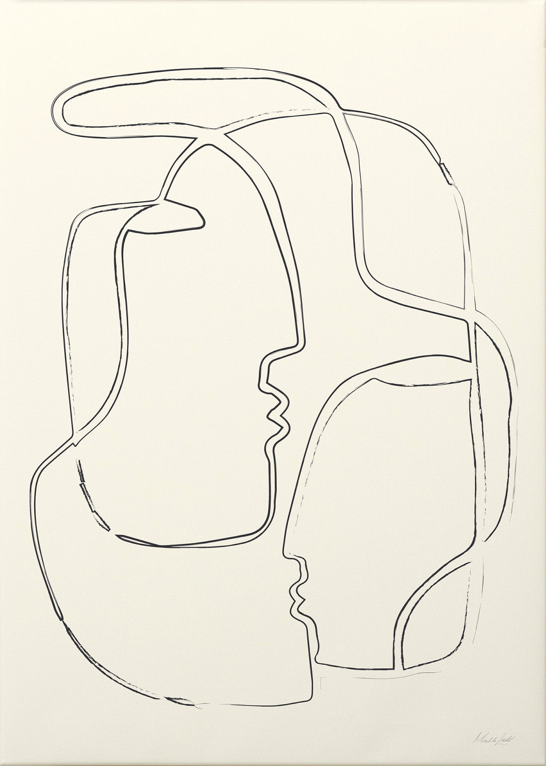 Ansikte mot ansikte canvastavla