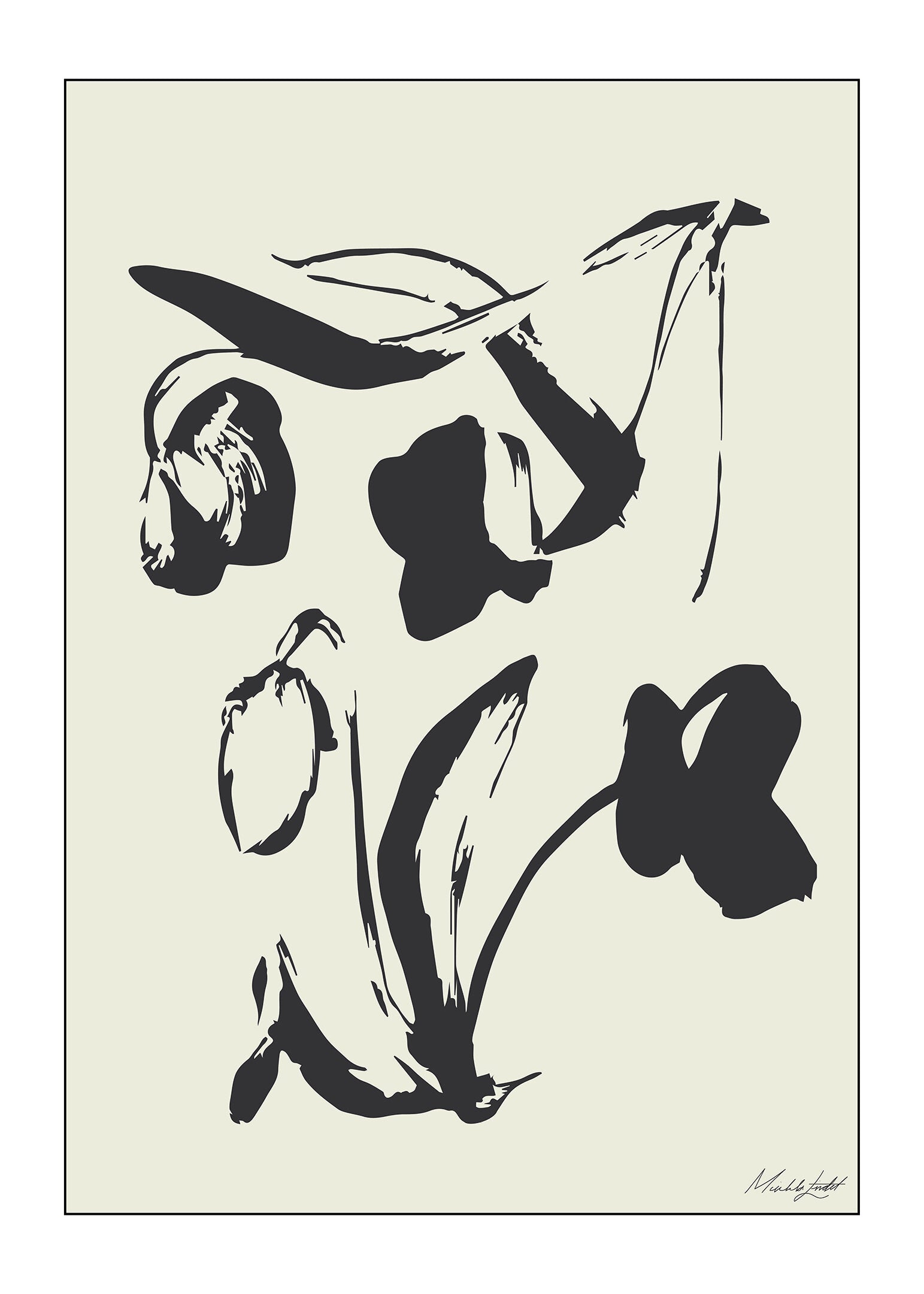 Tulips abstract poster