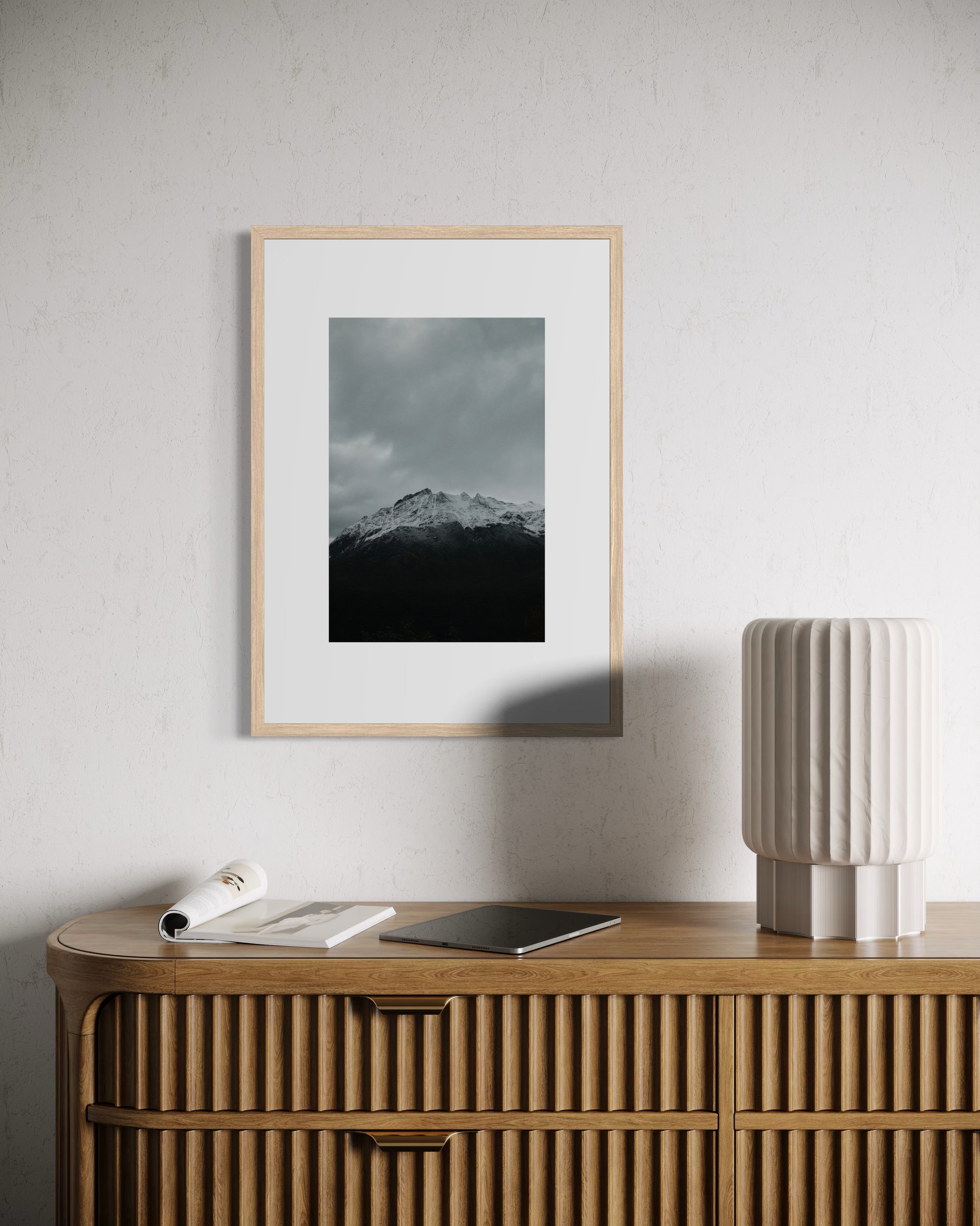 Svartvitt berg poster