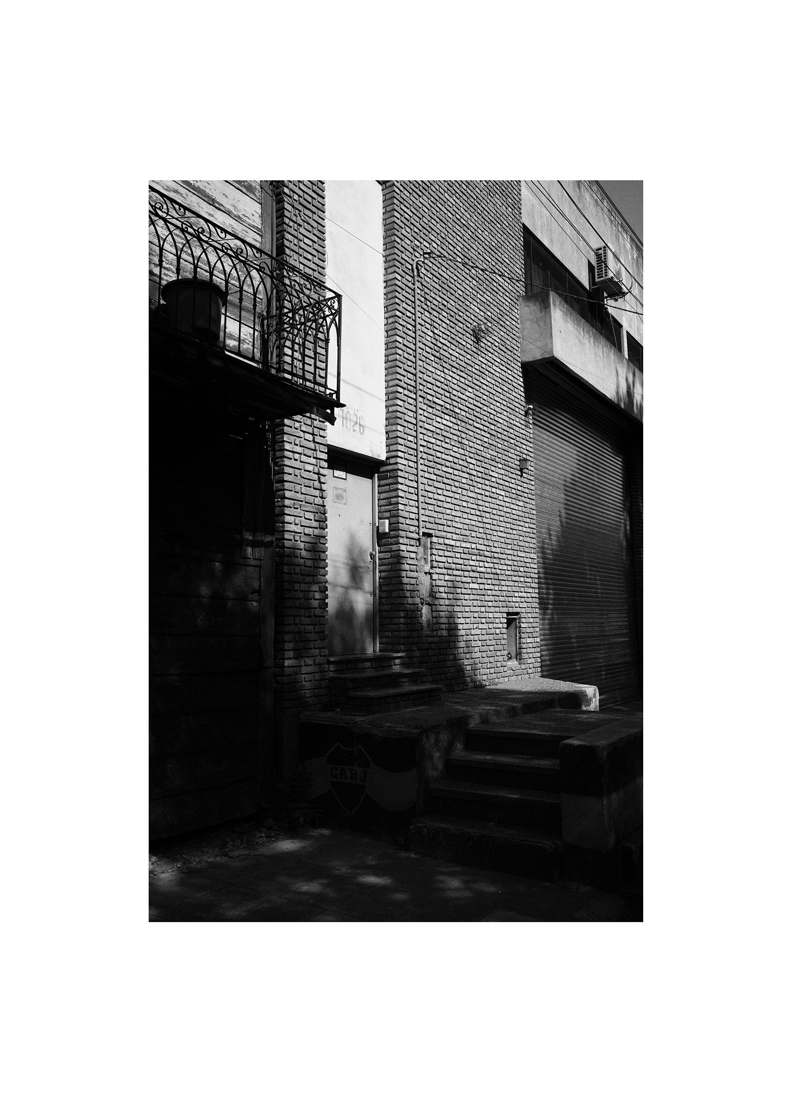 Svartvitt tegel poster