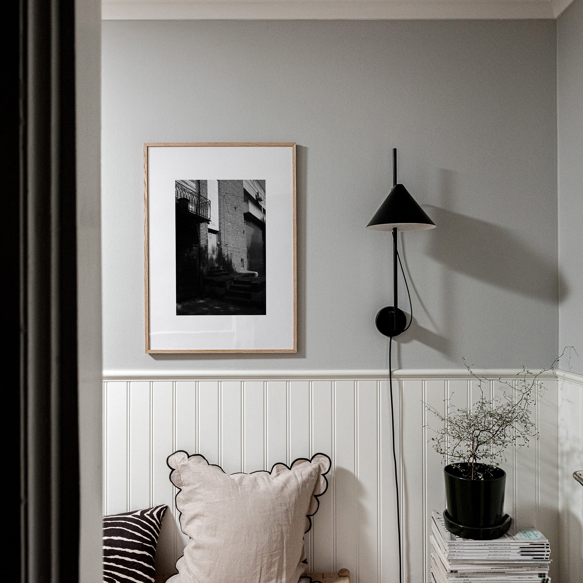 Svartvitt tegel poster