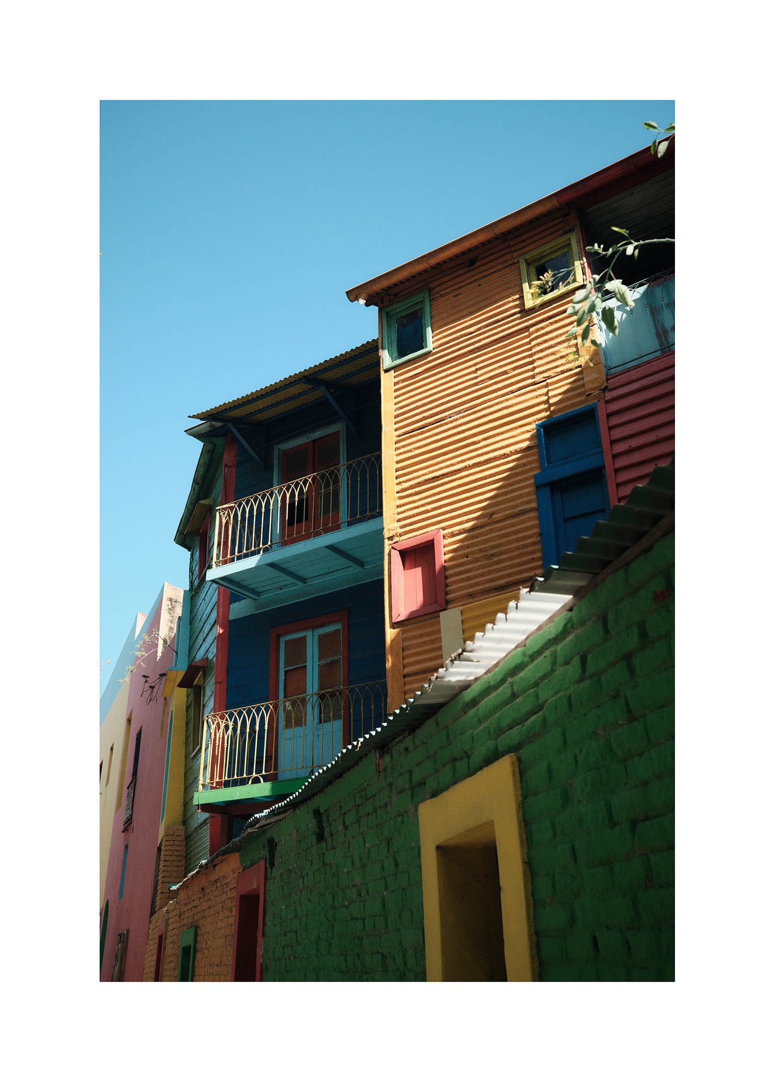 Färgglada hus poster