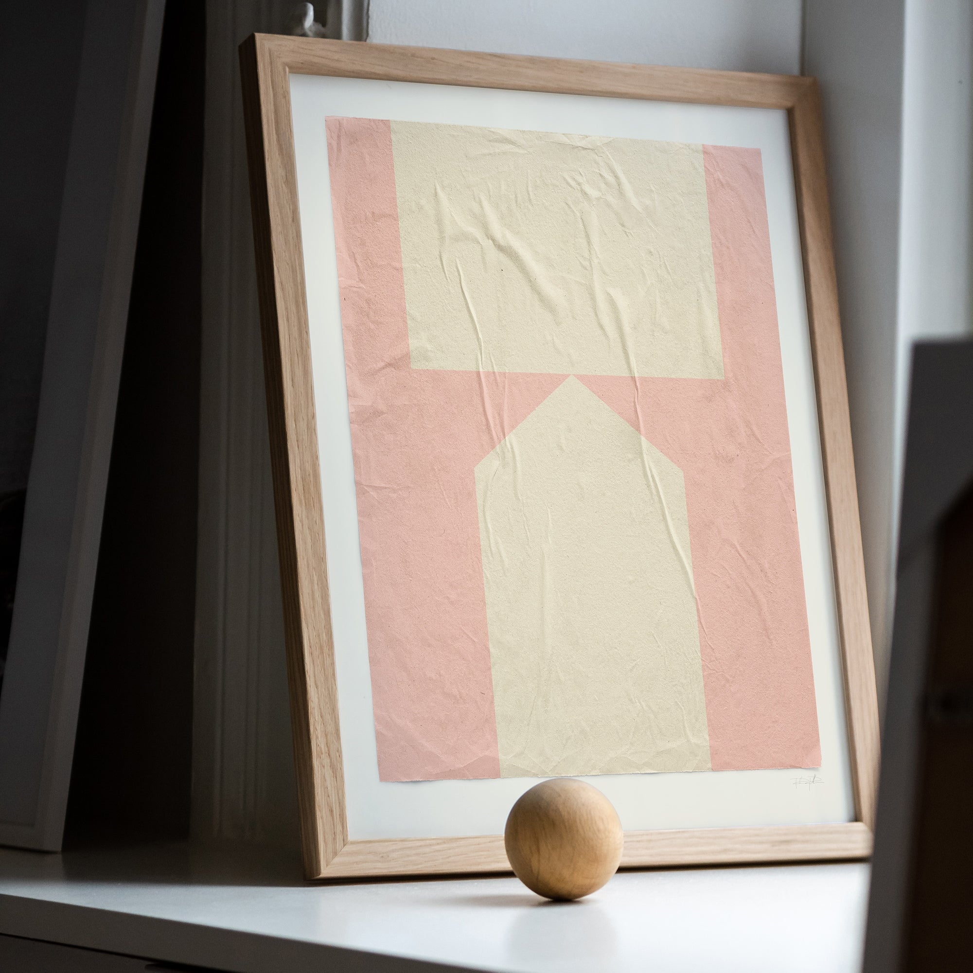 Shapes and wrinkles poster rosa