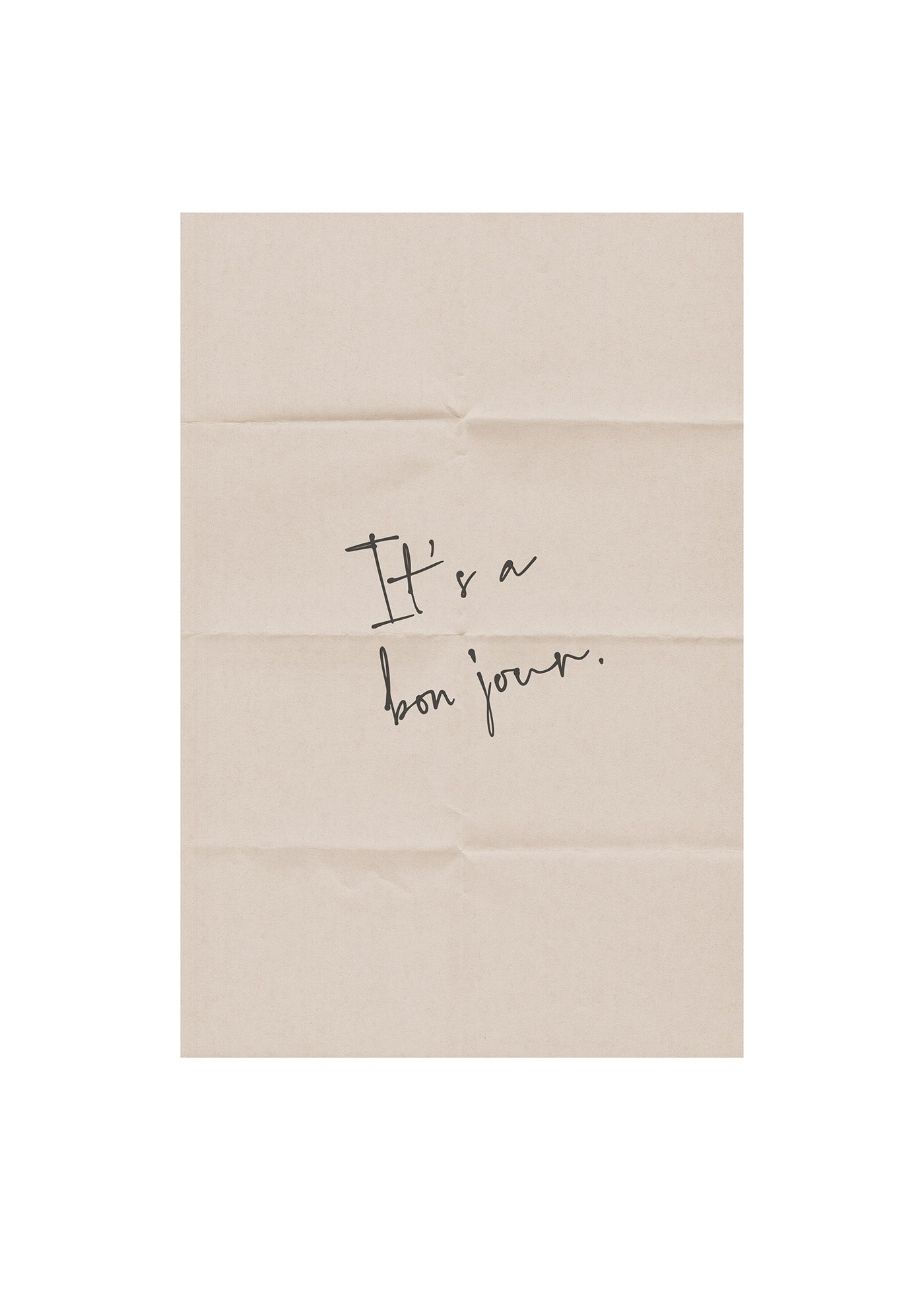 It’s a bonjour poster