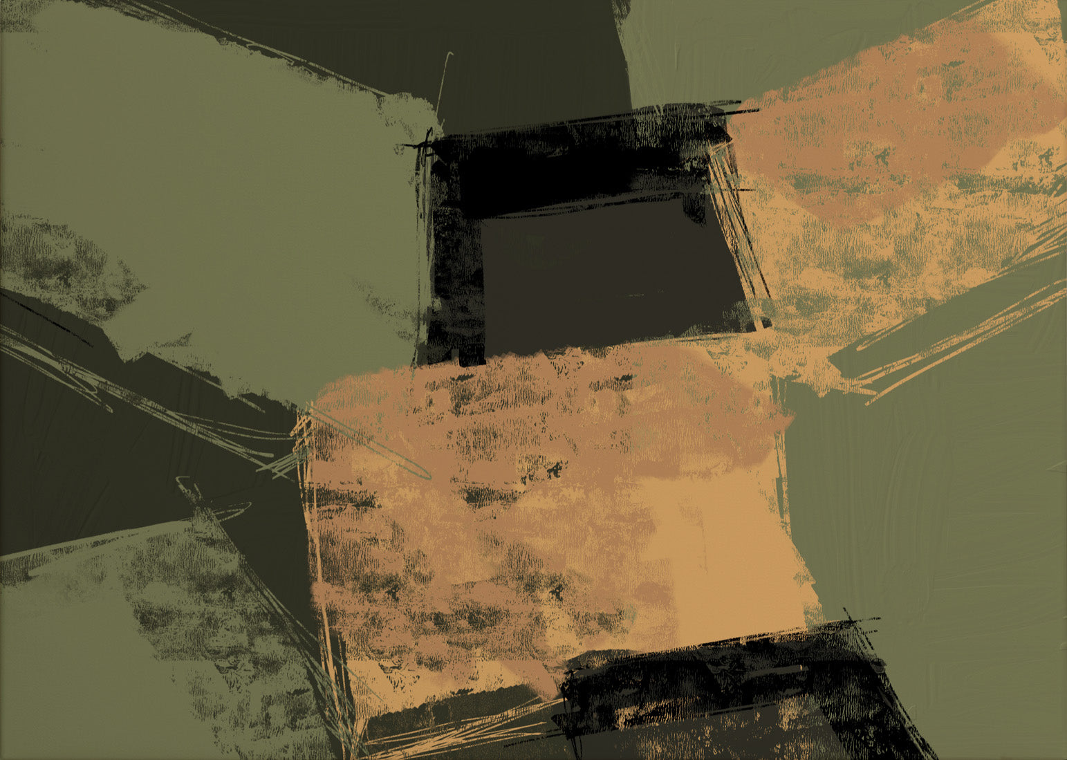 Penseldrag canvastavla