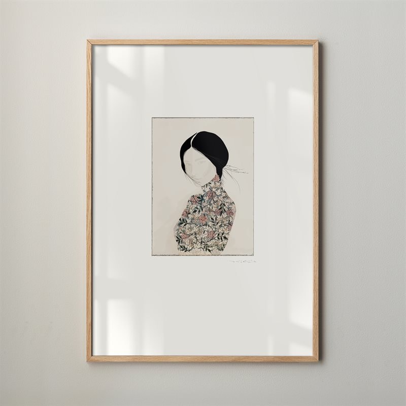 Woman in pattern poster