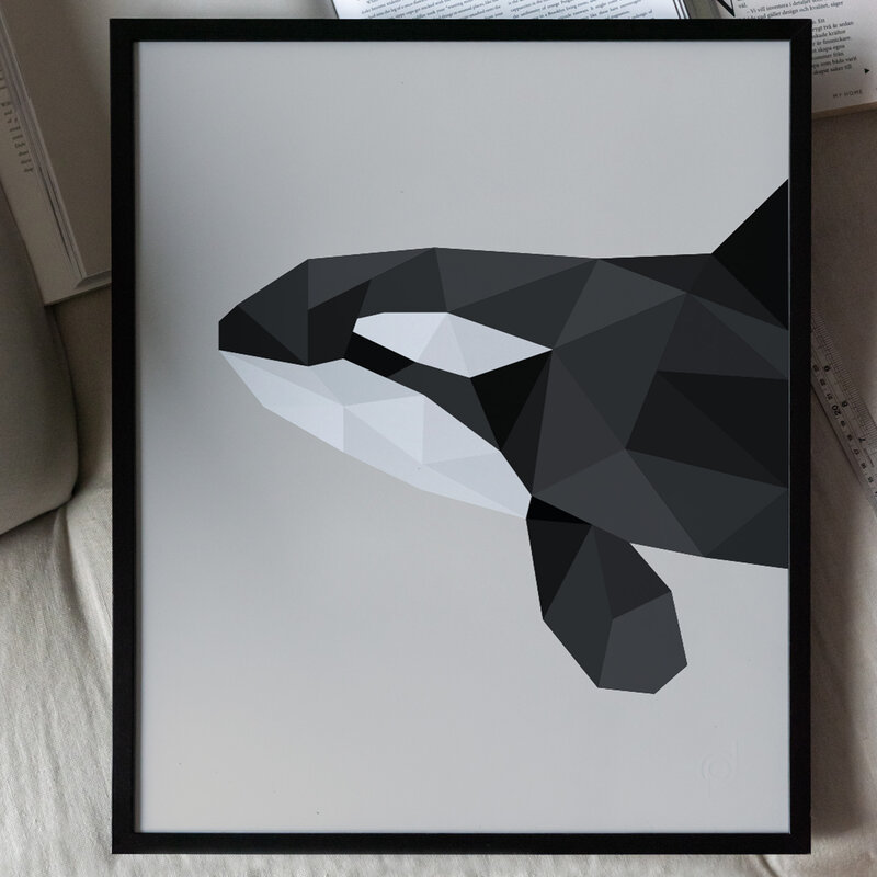 Polygon Killer Whale poster