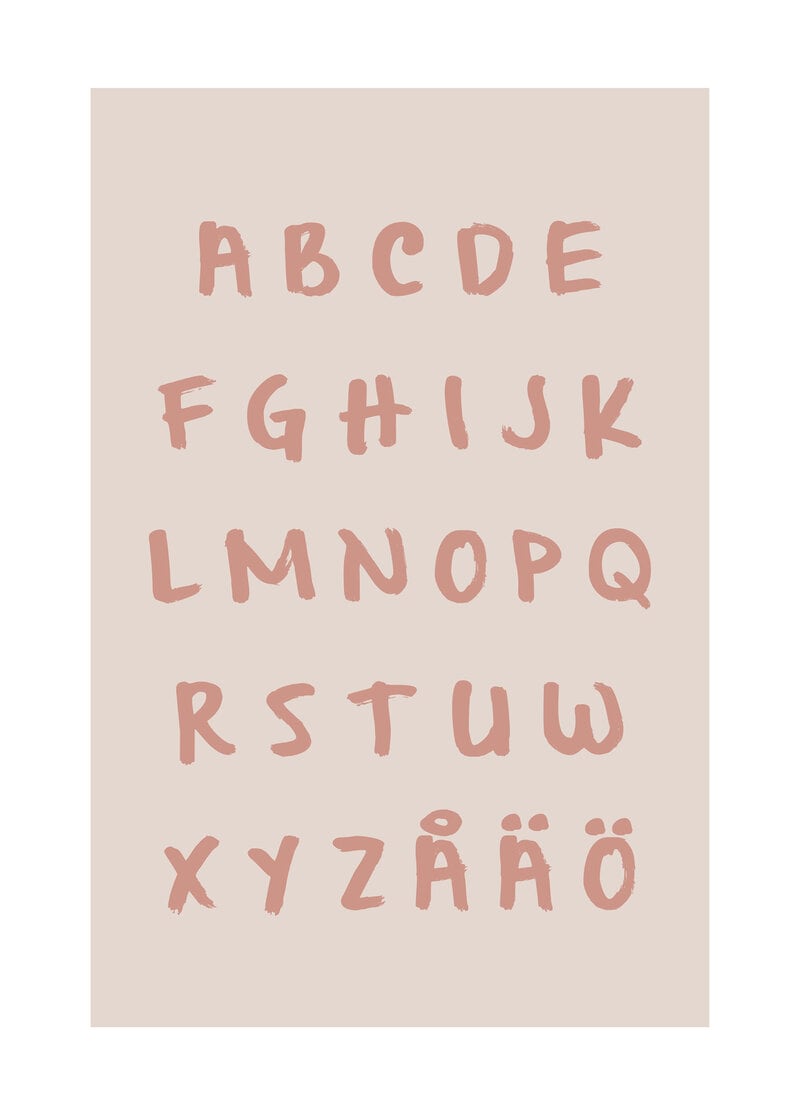 Alfabetet rosa poster