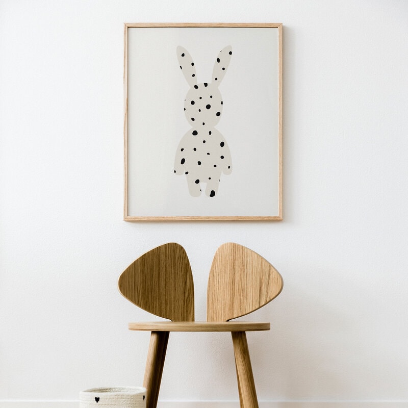 Dotted bunny poster