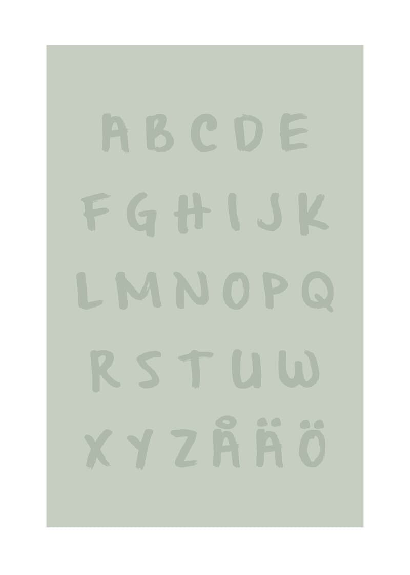 Alphabet green poster
